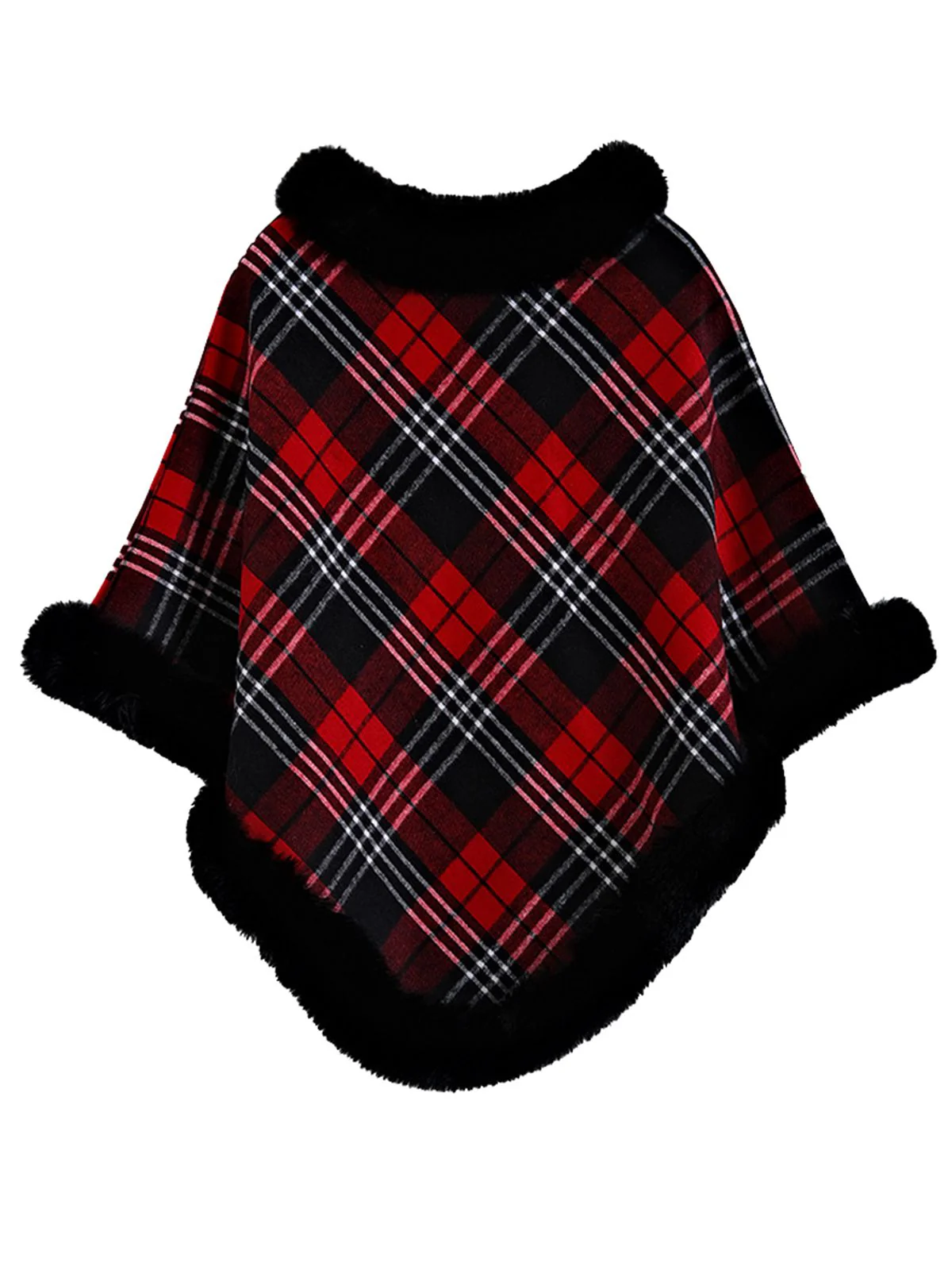 1950er Plaid Samt Rex-Kaninchenfell Schal - Image 3