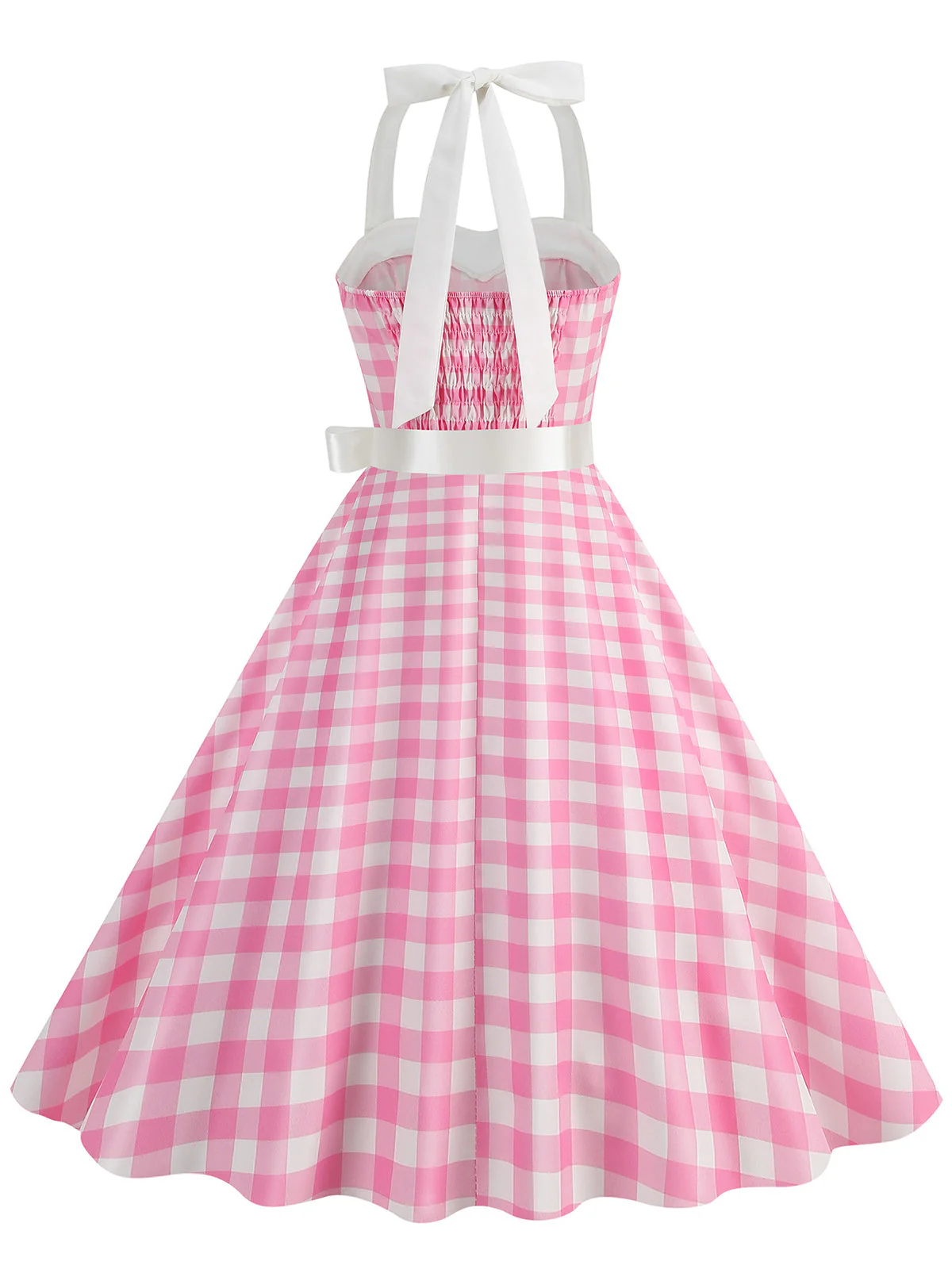 1950er Polka Dot Haltergürtel Swing Kleid - Image 2