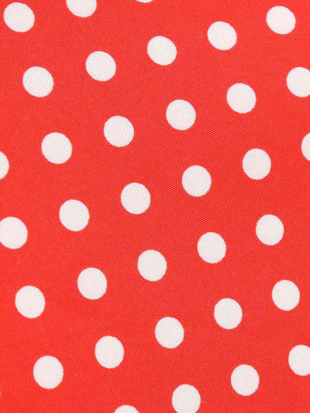 1950er Polka Dot Hemdkragen Gürtel Swing Kleid - Image 3