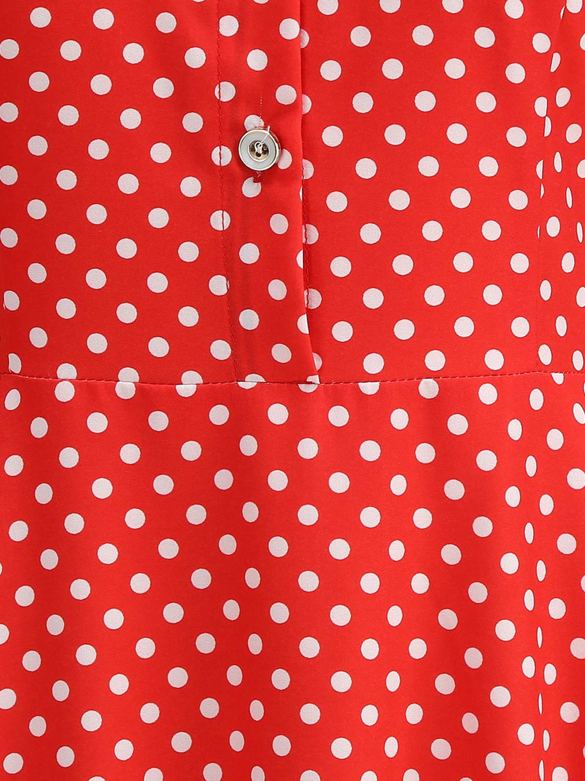 1950er Polka Dot Hemdkragen Gürtel Swing Kleid - Image 4