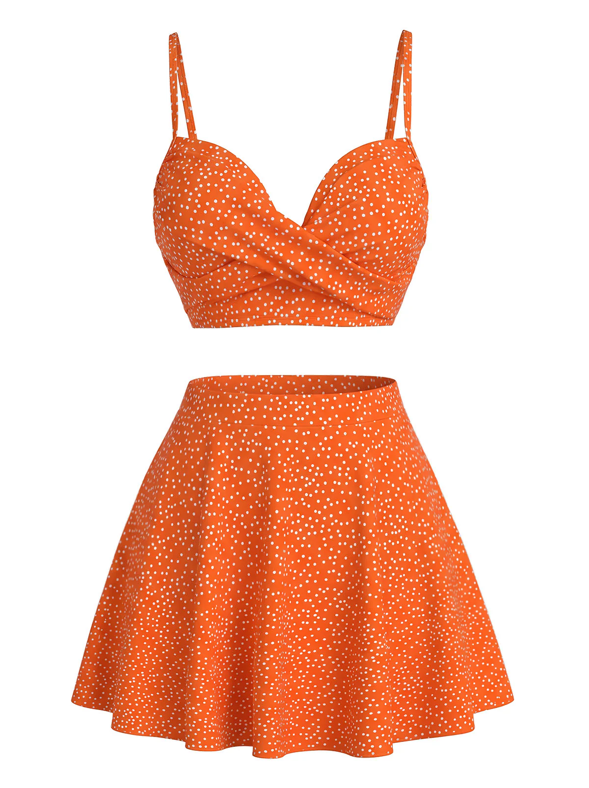 1950er Polka Dot Hohe Taille Bikini Set & Cover-Up - Image 2