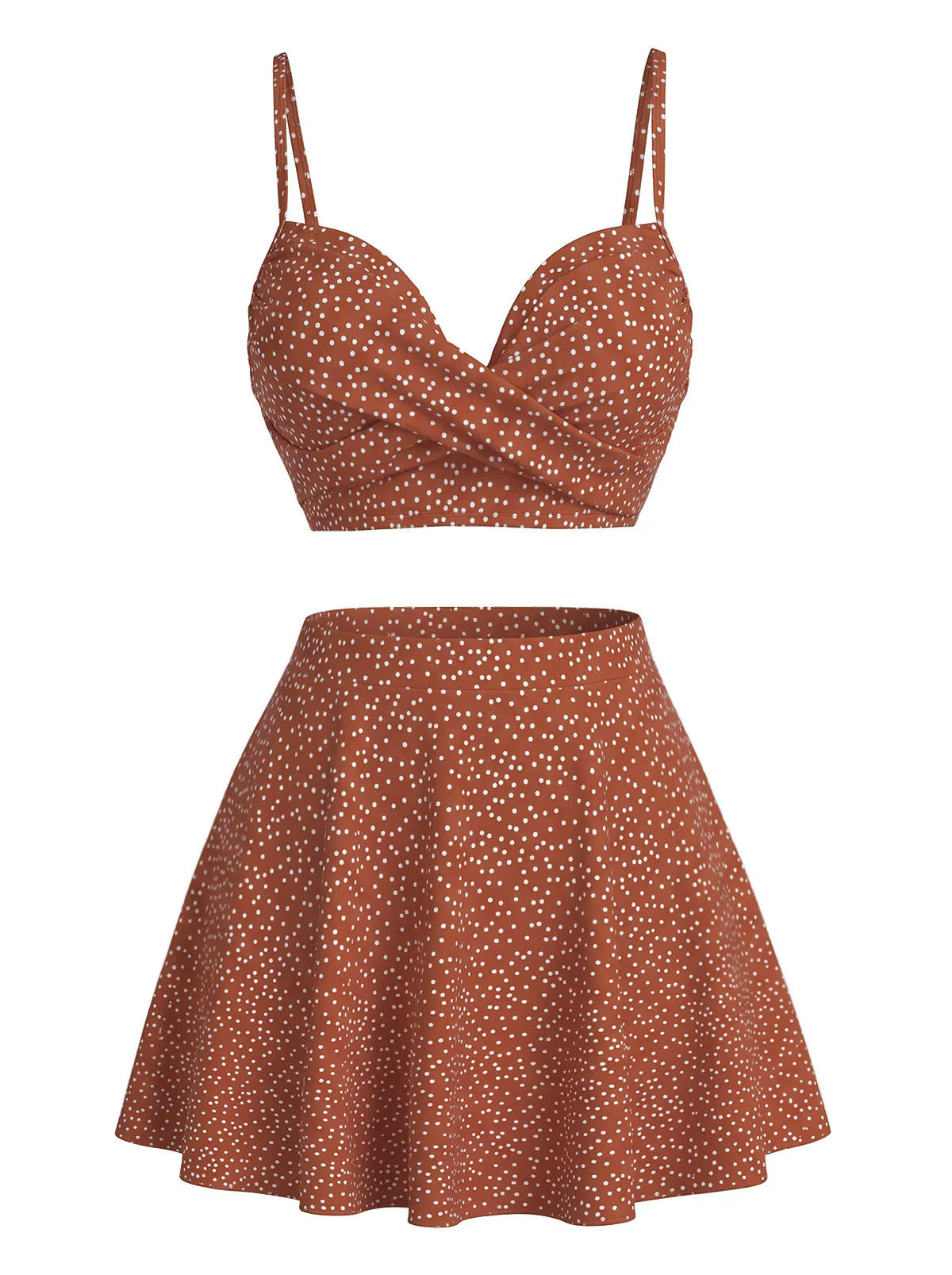 1950er Polka Dot Hohe Taille Bikini Set & Cover-Up - Image 5