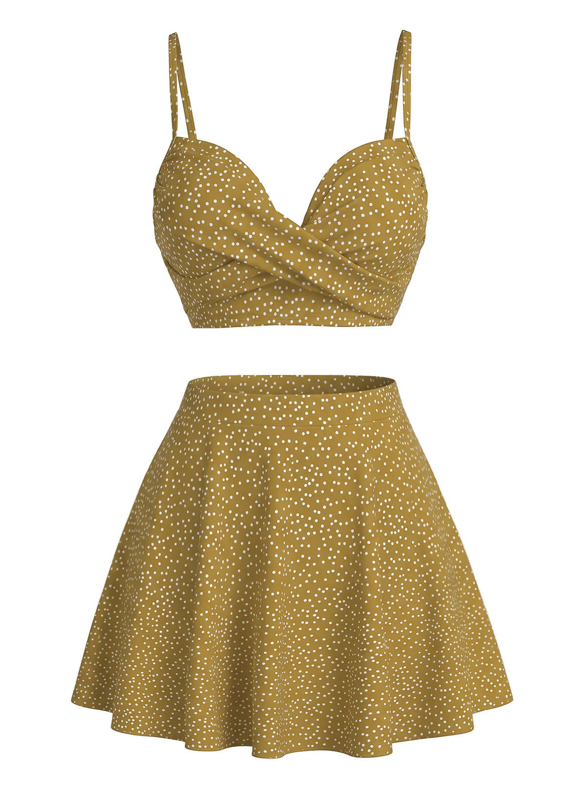 1950er Polka Dot Hohe Taille Bikini Set & Cover-Up - Image 7