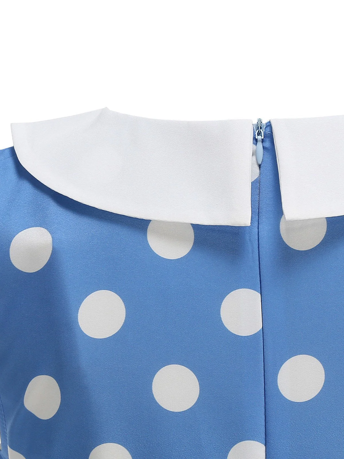 1950er Polka Dot Peter-Pan-Kragen Ärmelloses Kleid - Image 4