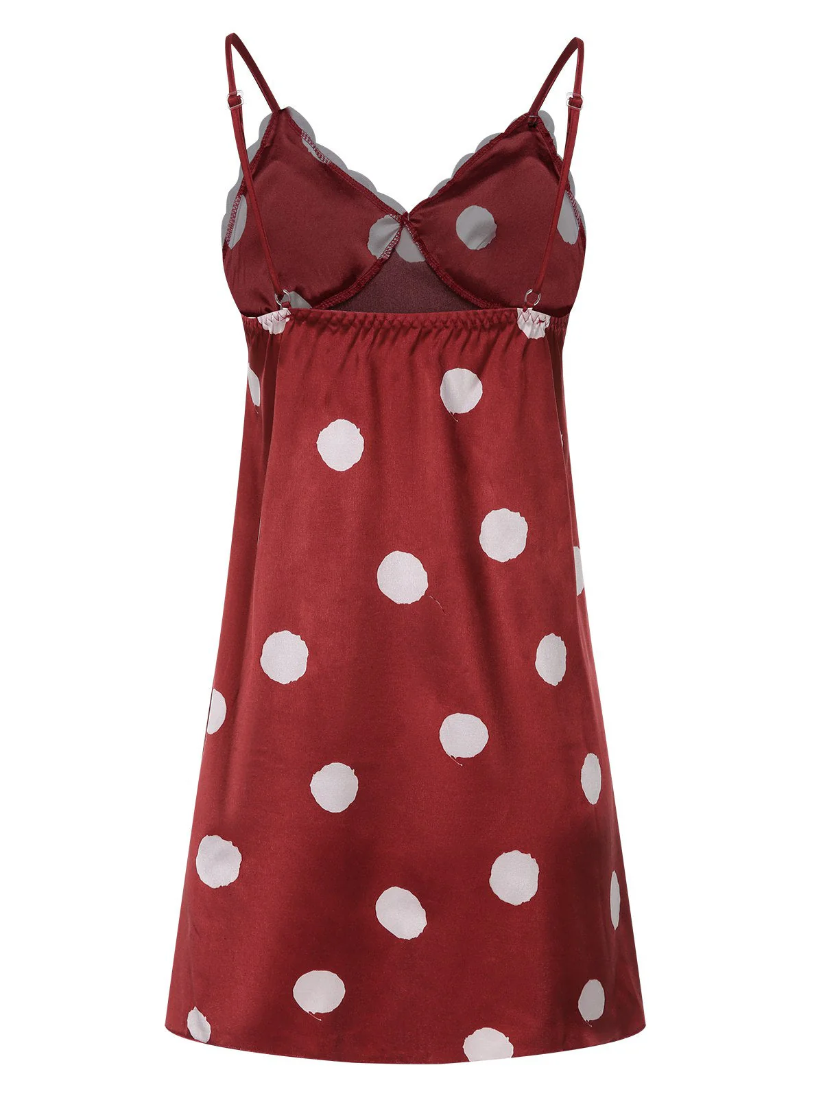 Grün 1950er Polka Dot Spitze Spaghetti Träger Nachtwäsche - Image 16