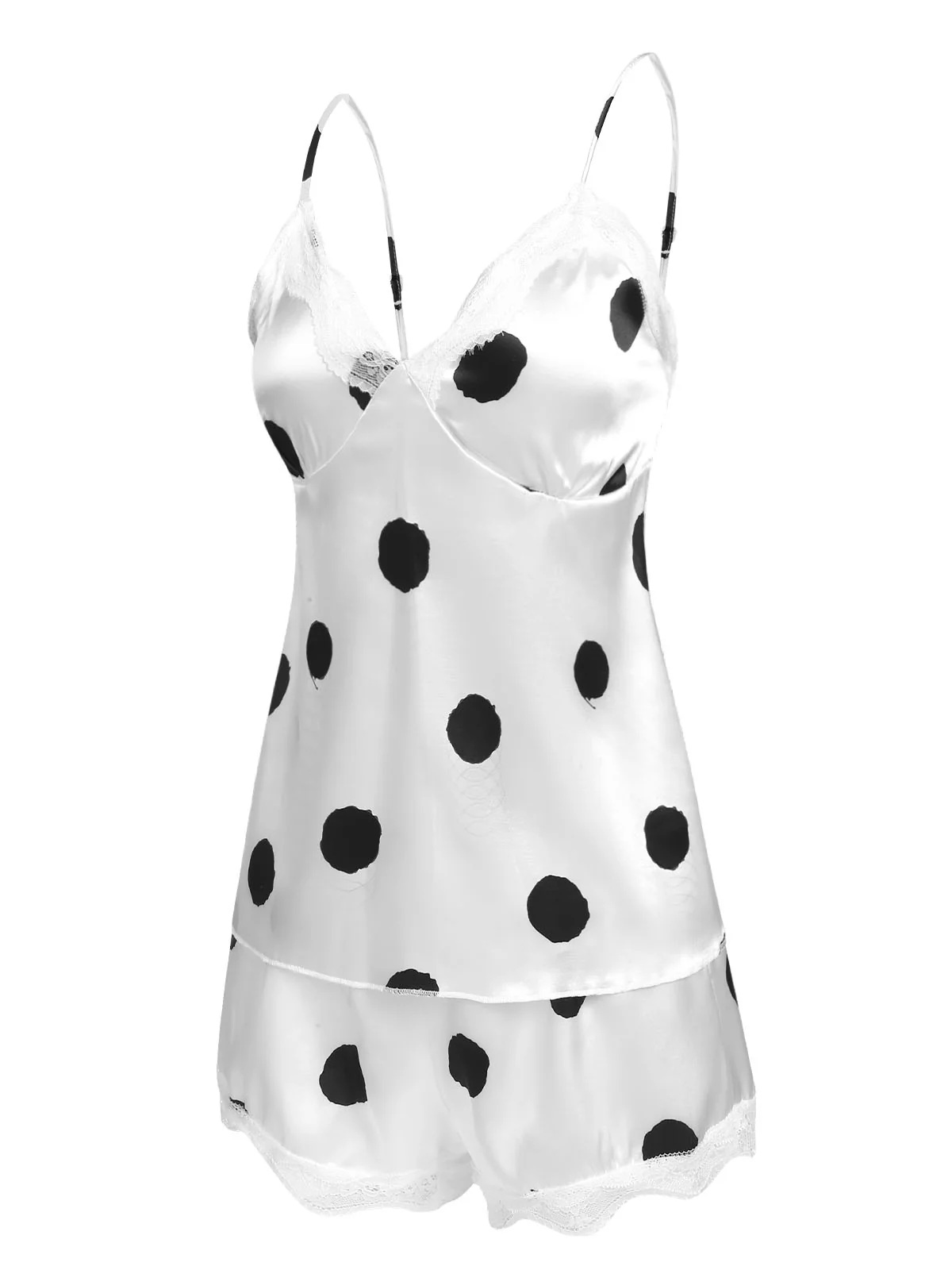 1950er Polka Punkt Spitze Unterhemd Nachtwäsche - Image 12