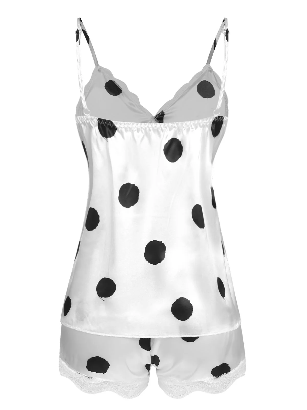 1950er Polka Punkt Spitze Unterhemd Nachtwäsche - Image 13