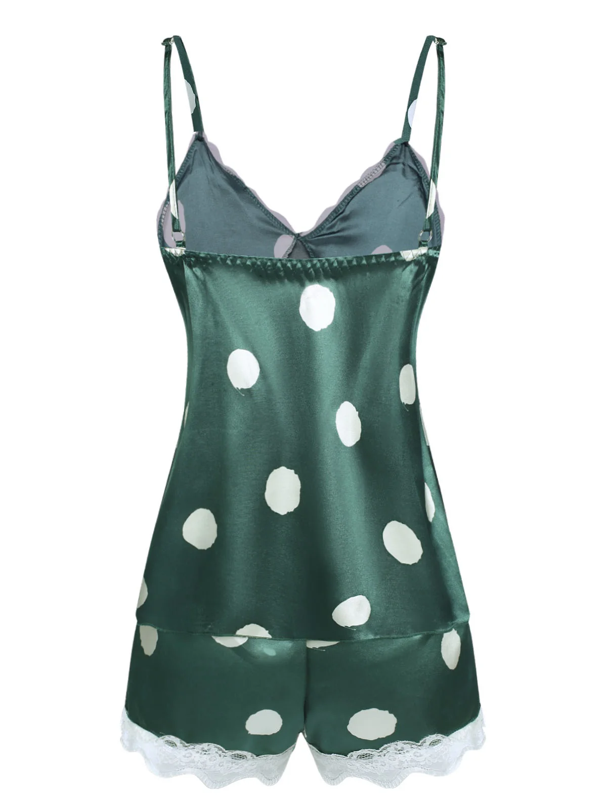 1950er Polka Punkt Spitze Unterhemd Nachtwäsche - Image 3
