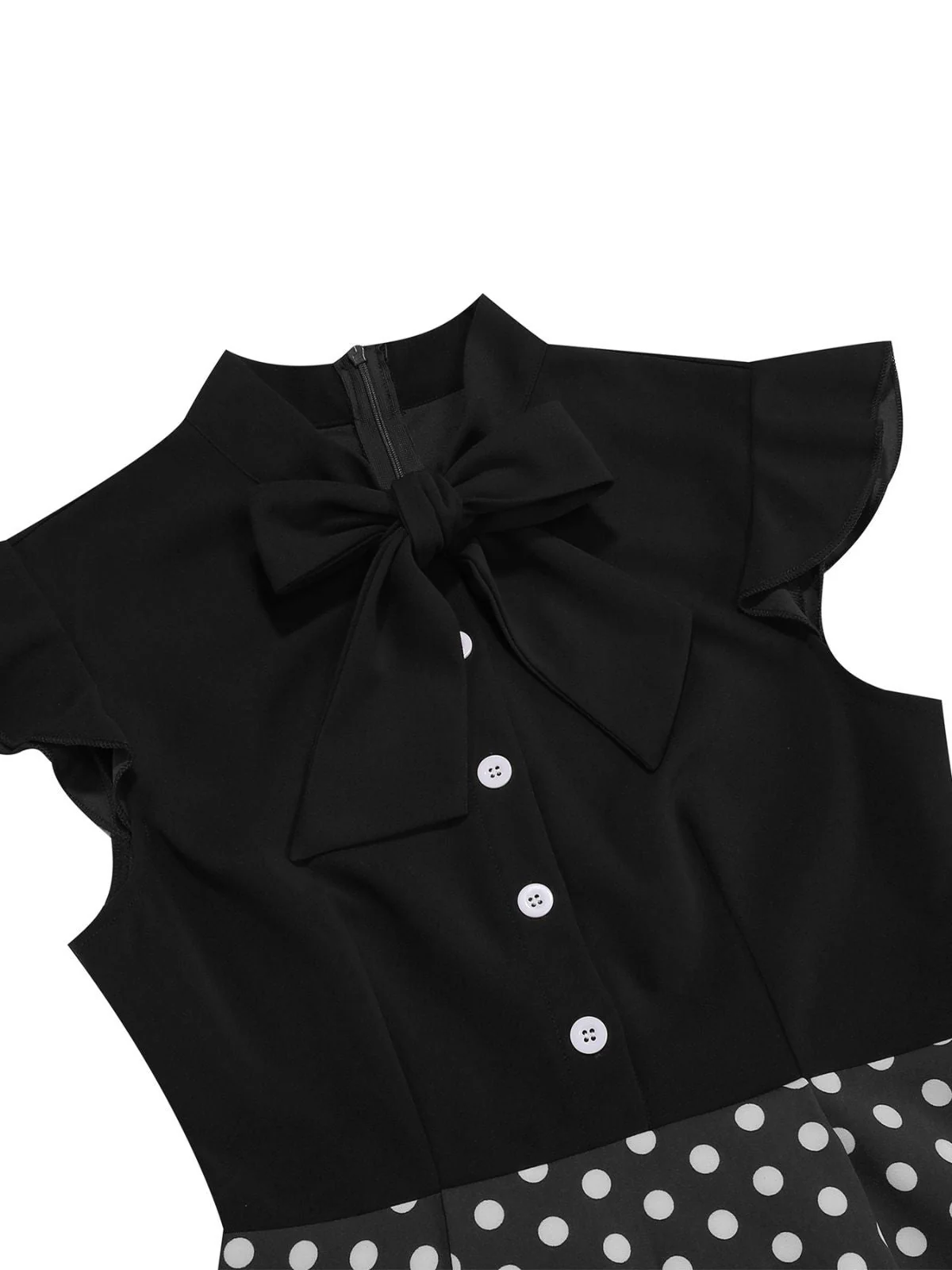 1950er Polka Punkte Bogen Swing Kleid - Image 15