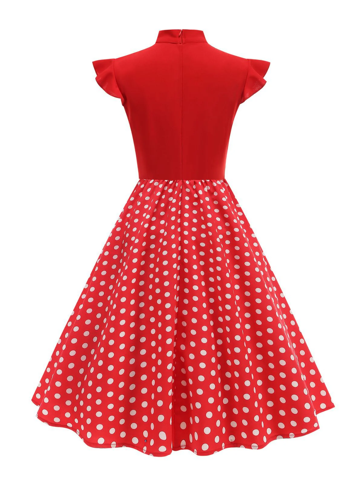 1950er Polka Punkte Bogen Swing Kleid - Image 4