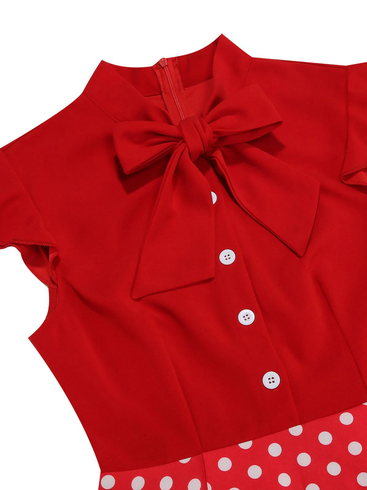 1950er Polka Punkte Bogen Swing Kleid - Image 5