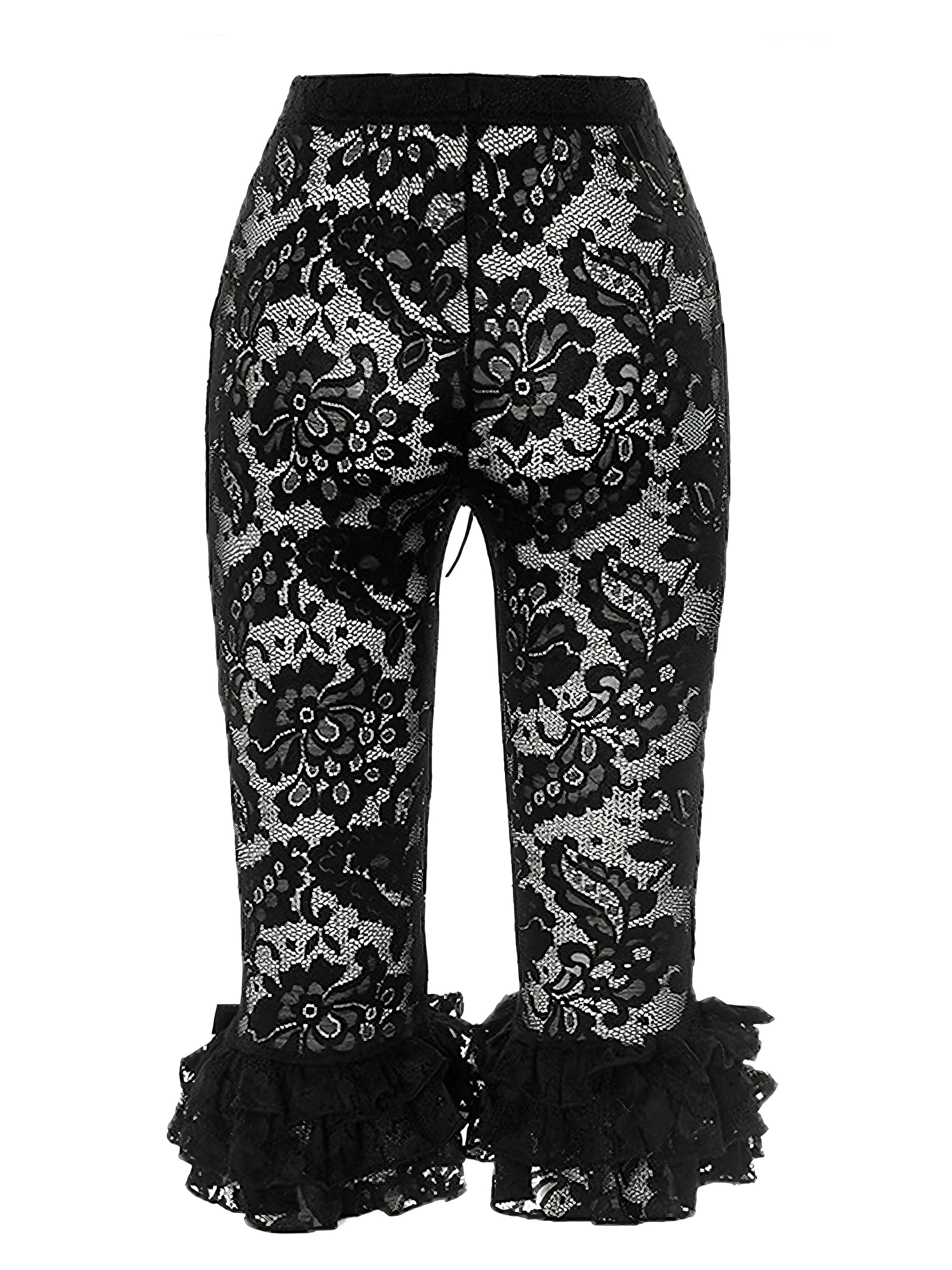 1950er Retro Spitze Rüschen Kurze Hosen - Image 2