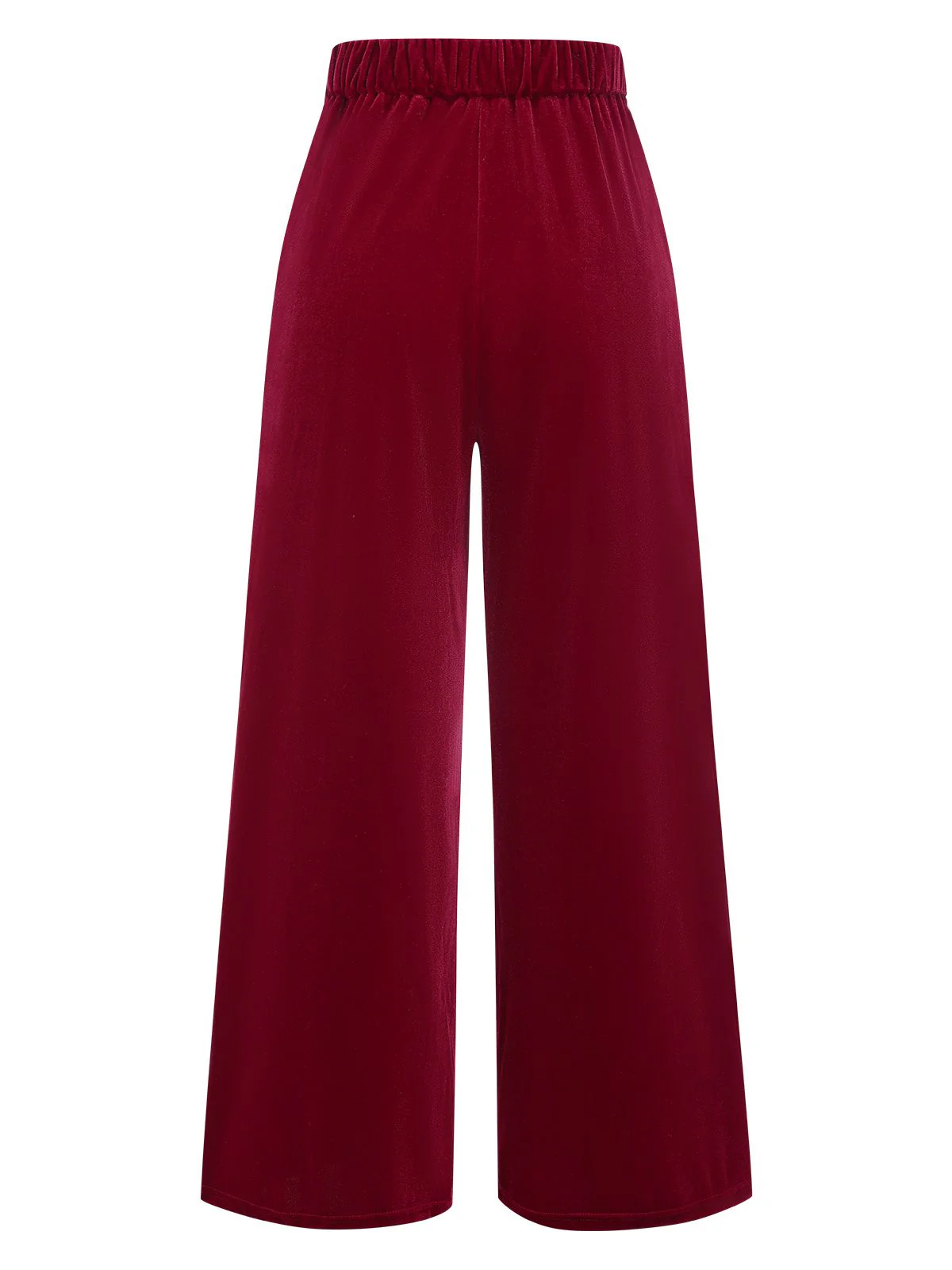 1950er Samt Hohe Taille Solide Hosen - Image 2