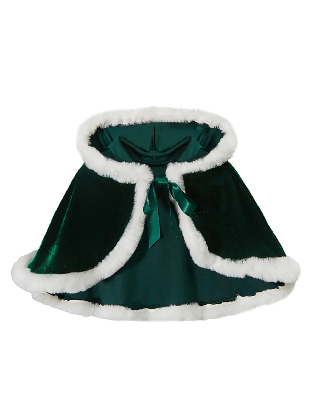 1950er Samt Weihnachten Kostüme Kapuzen Umhang - Image 2