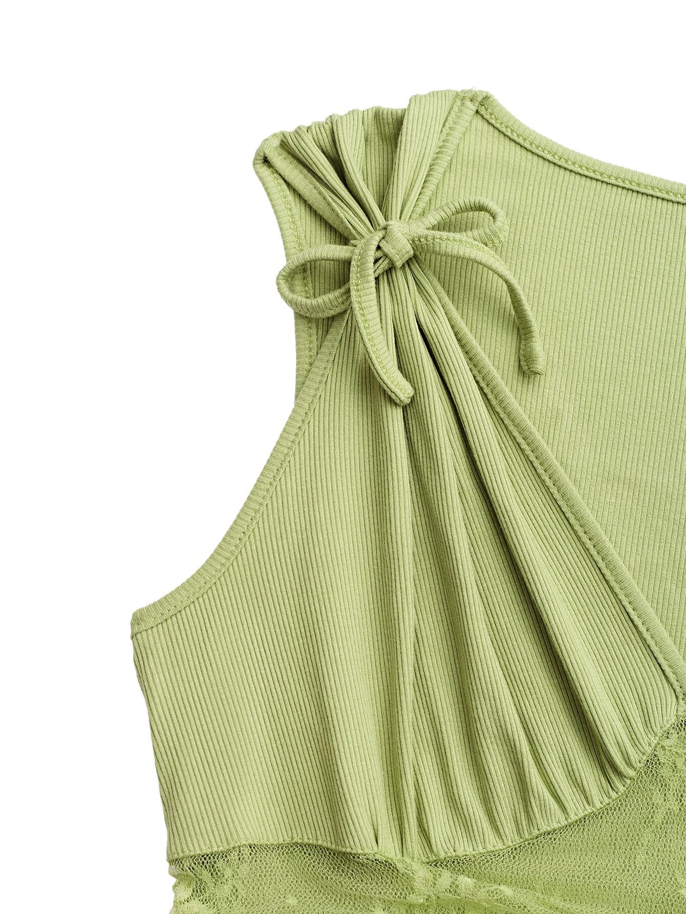 1950er Schulterband Spitze Taille V-Ausschnitt Fit Romper - Image 4