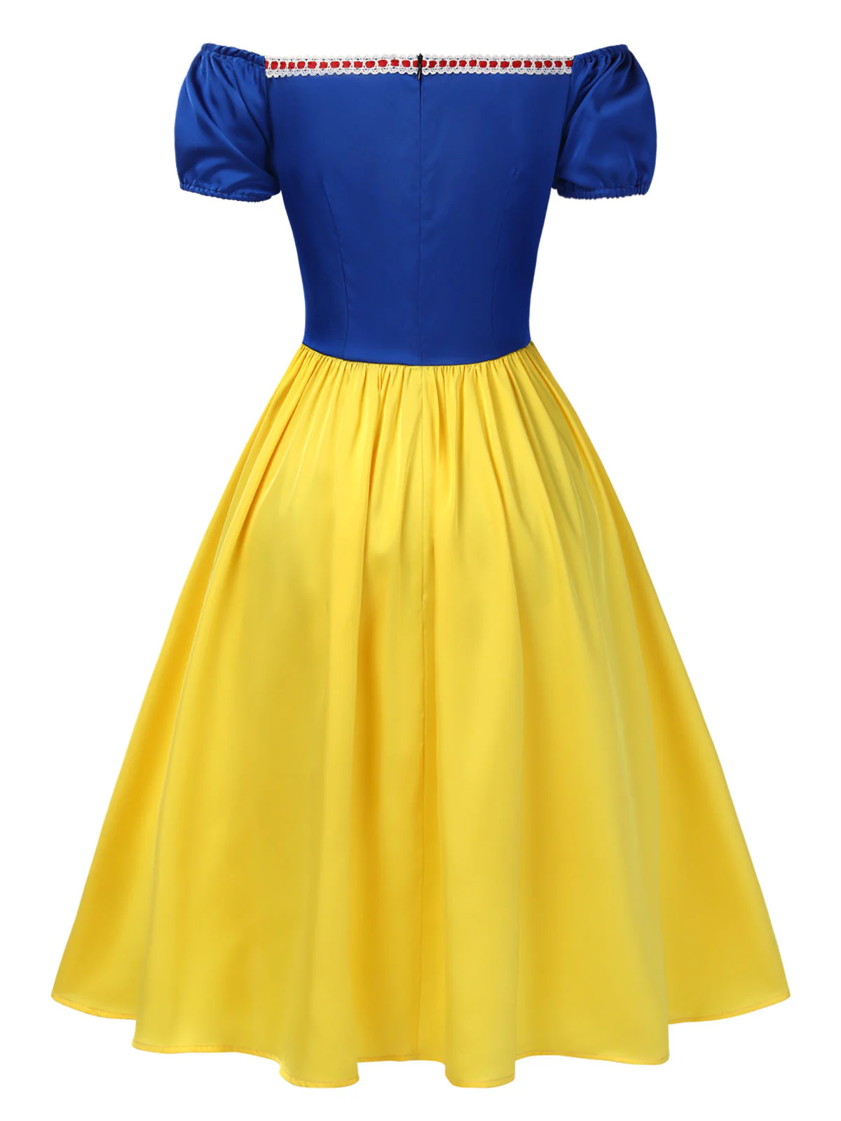 1950er Schneewittchen Kostüm Schulterfrei Puffärmel Prinzessin Bogen Kleid - Image 5