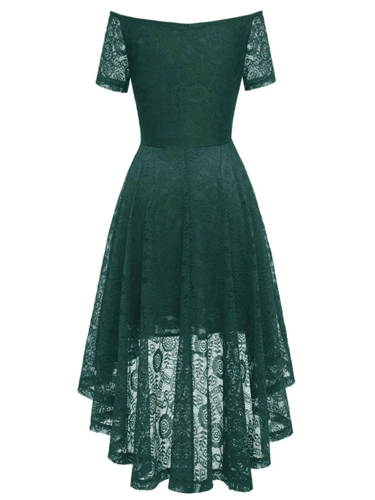 1950ER SCHULTERFREIES BLUMENSPITZE KLEID - Image 12