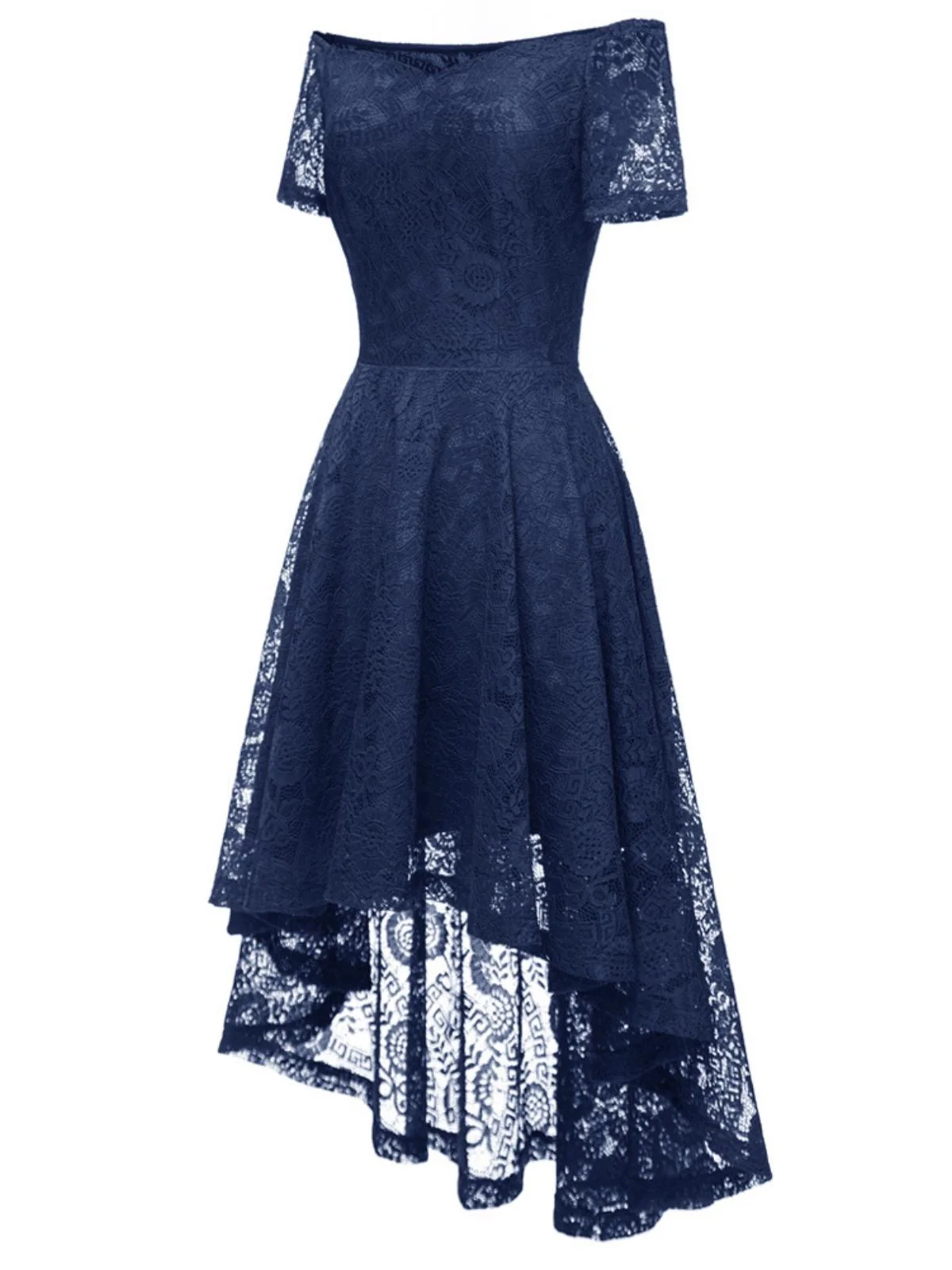 1950ER SCHULTERFREIES BLUMENSPITZE KLEID - Image 2