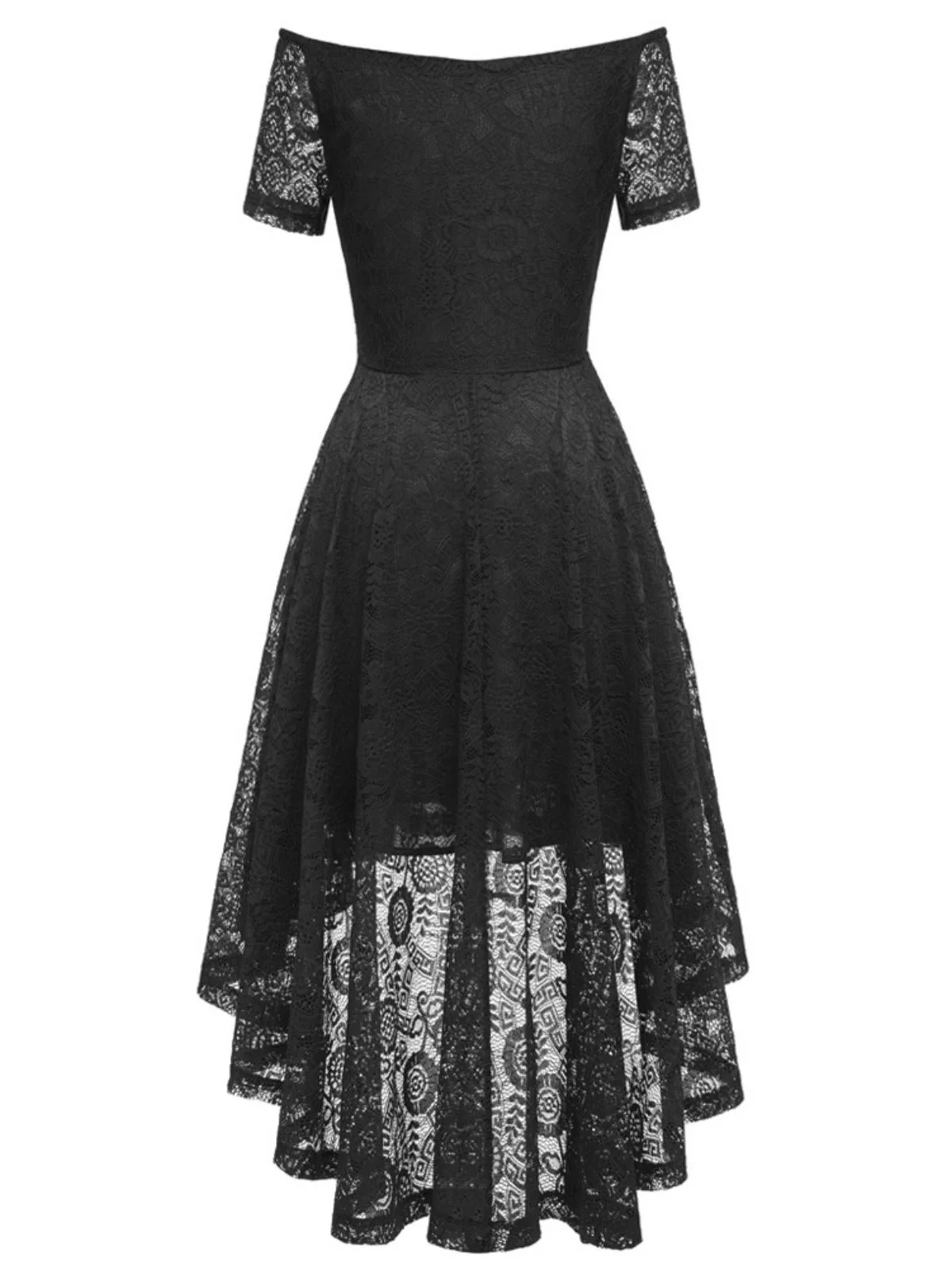 1950ER SCHULTERFREIES BLUMENSPITZE KLEID - Image 6