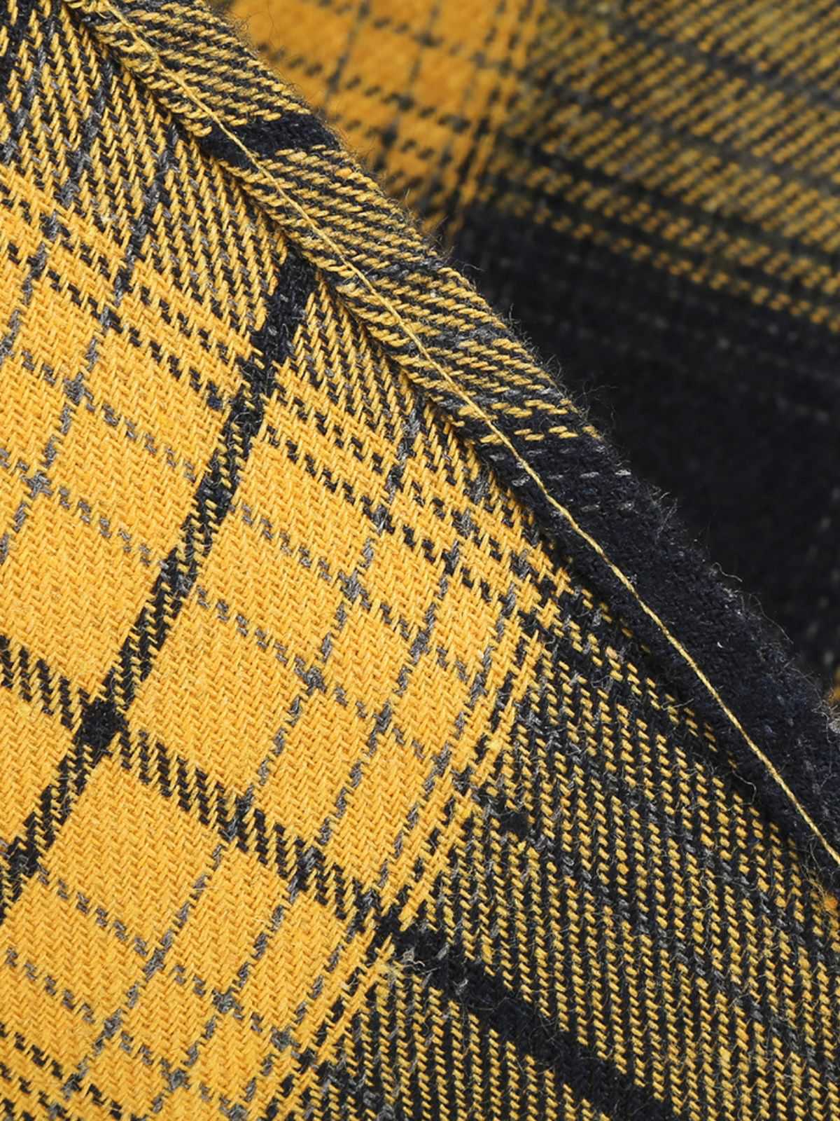 1950er Slip V-Ausschnitt Plaid Swing Kleid - Image 6