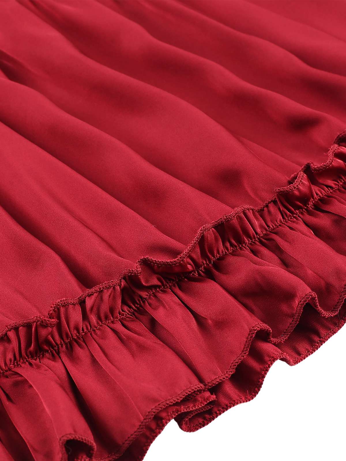 1950er Solid Wrinkle Falten Spaghetti Träger Nachthemd - Image 13