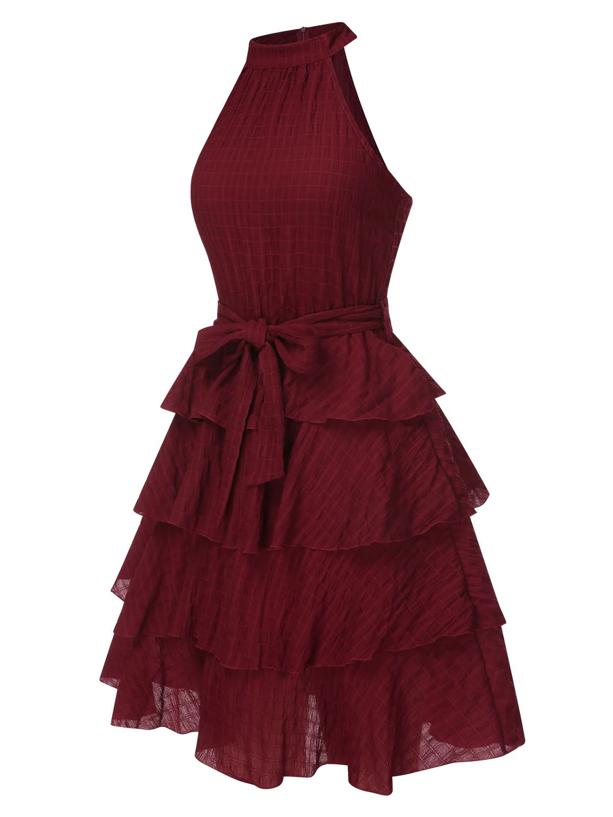 1950er Solide Ärmellos Gürtel Tutu Kleid - Image 3