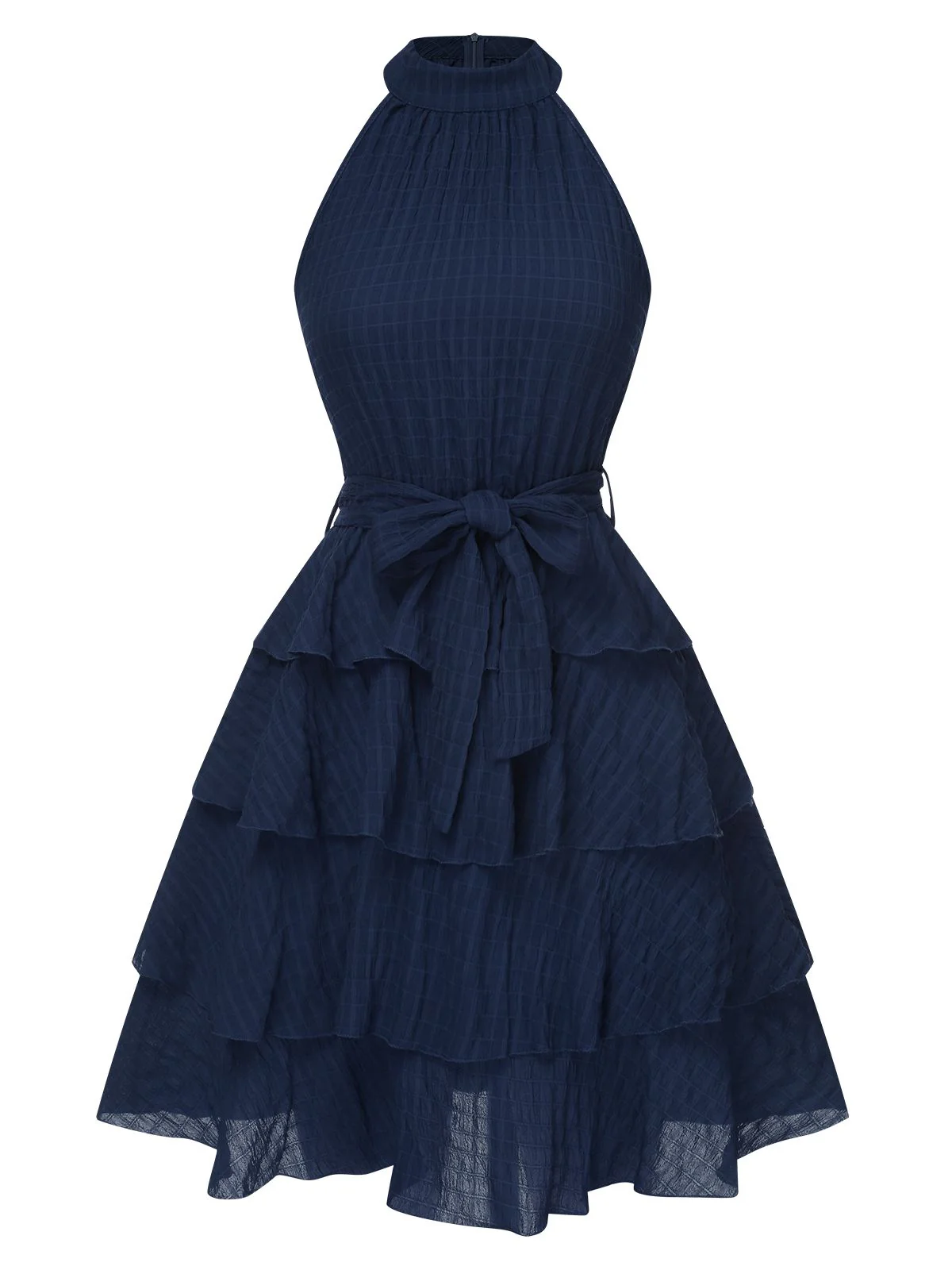 1950er Solide Ärmellos Gürtel Tutu Kleid - Image 5