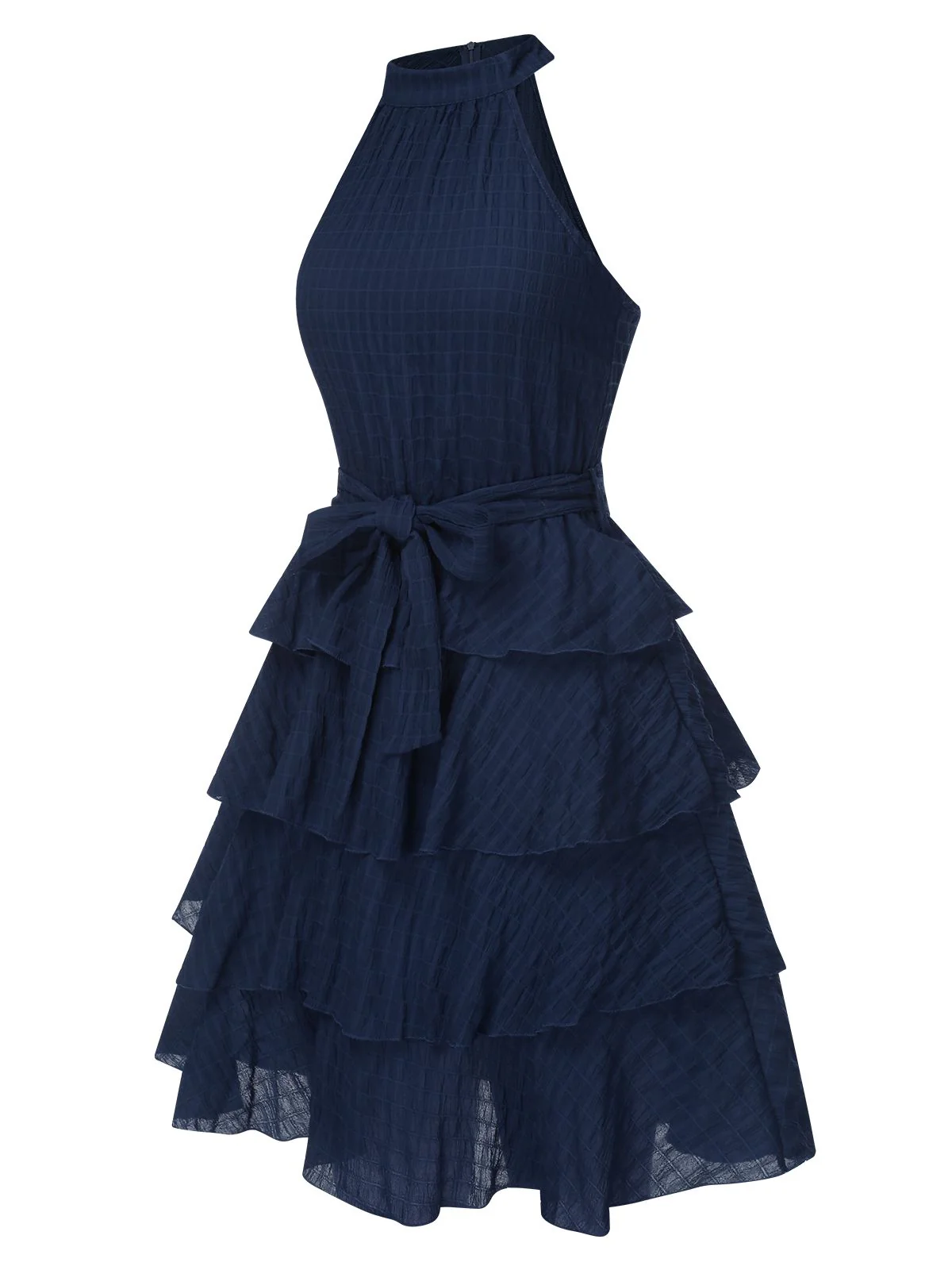 1950er Solide Ärmellos Gürtel Tutu Kleid - Image 7