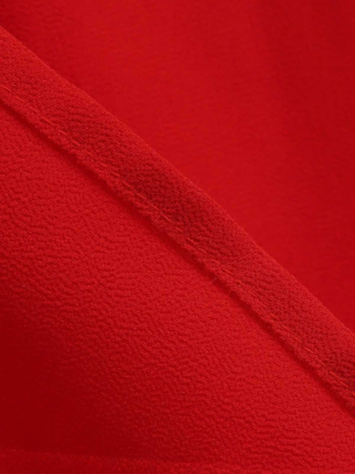 1950er Solide Halter V-Ausschnitt Netz Rückenfrei Kleid - Image 7