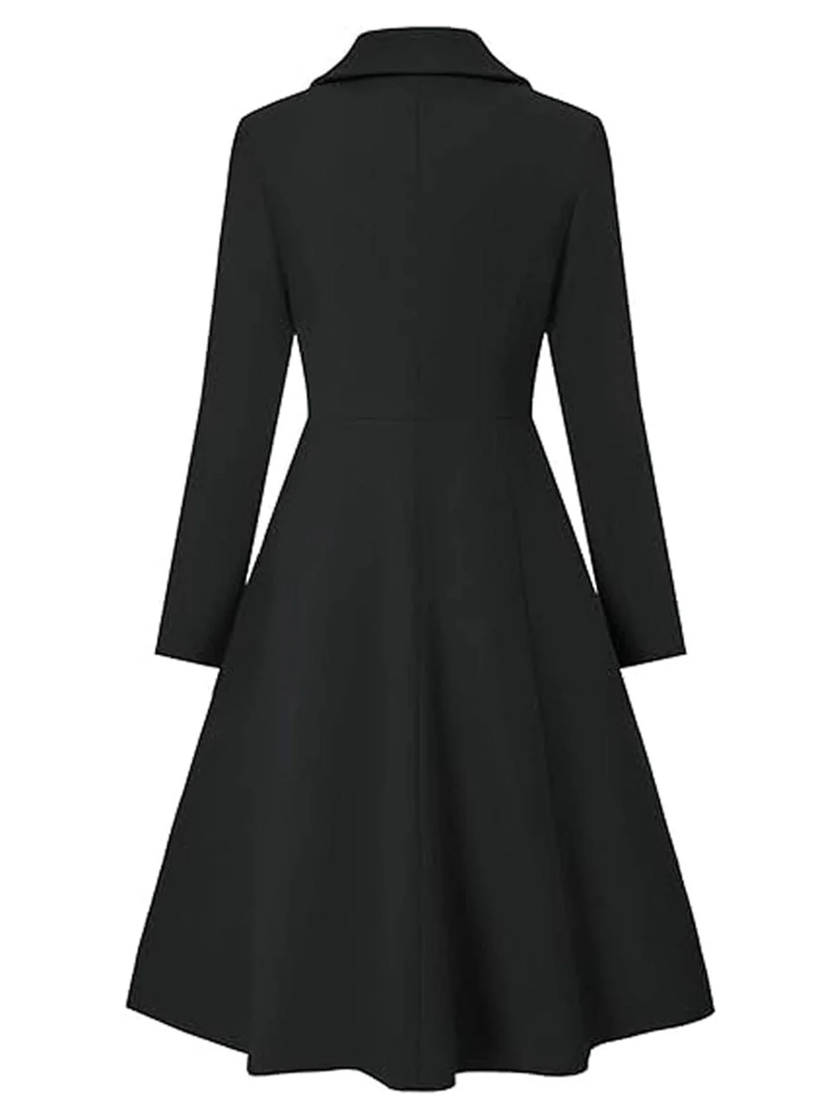 1950er Solide Kerbkragen Kleid Mantel - Image 3