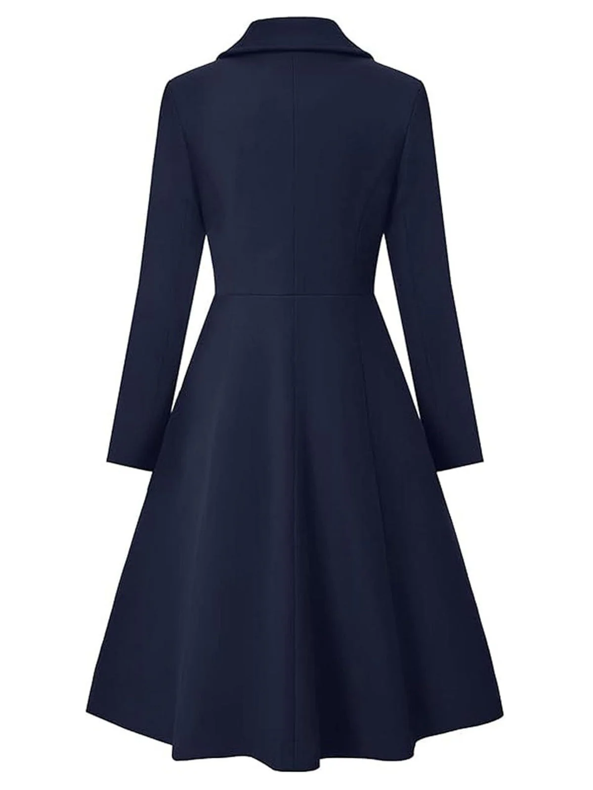 1950er Solide Kerbkragen Kleid Mantel - Image 5