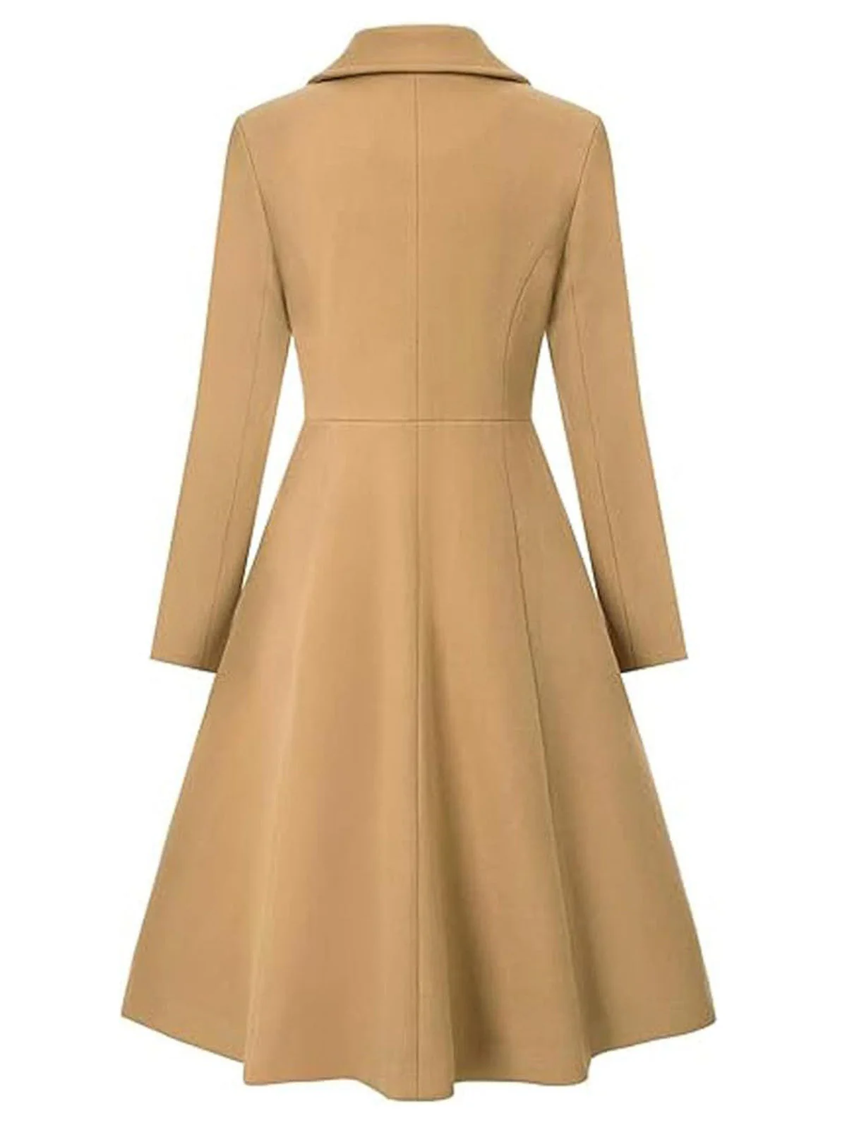 1950er Solide Kerbkragen Kleid Mantel - Image 7
