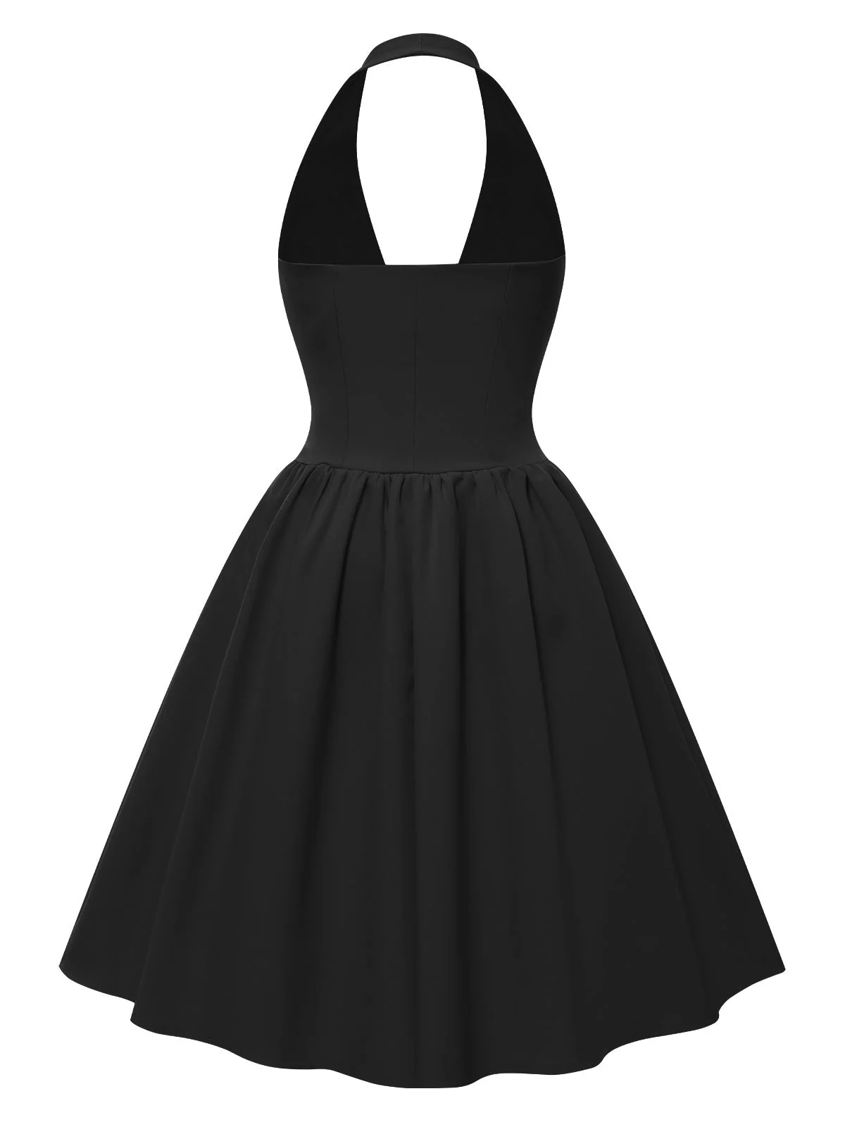1950er Solide Perle Bogen Halter Kleid - Image 3
