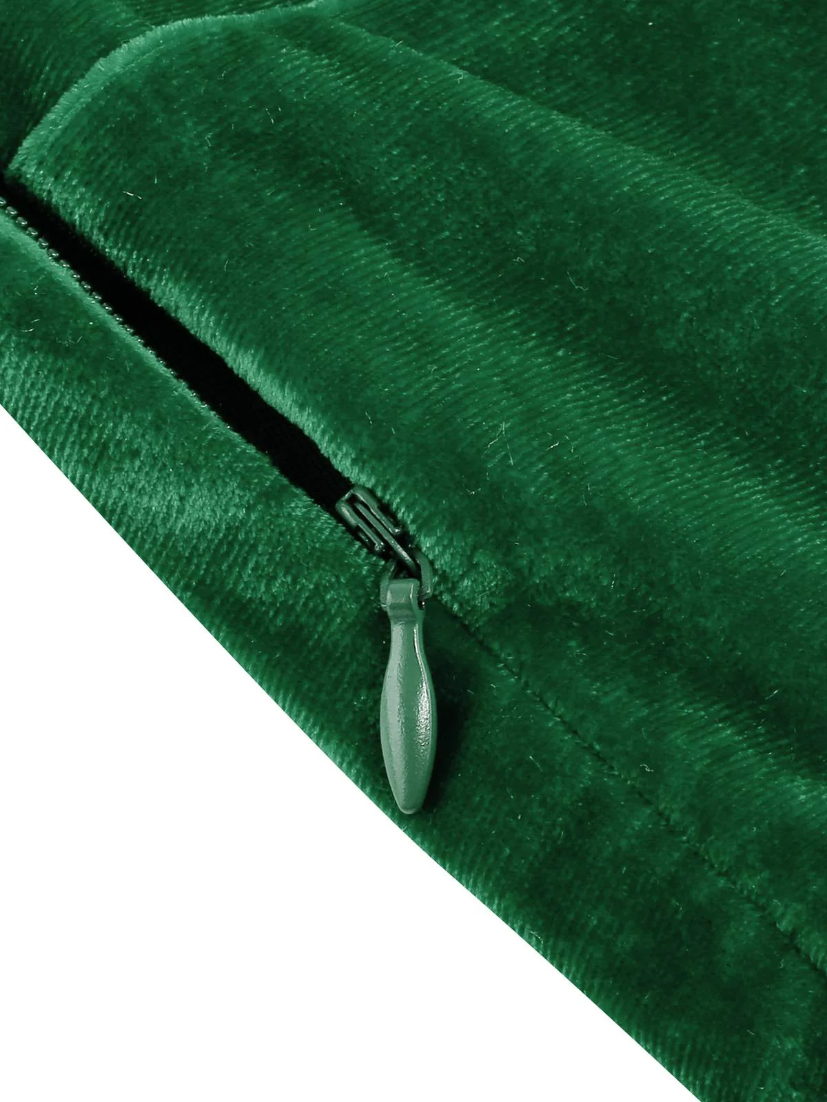 1950er Solide Quadratischer Hals Samt Kleid - Image 10
