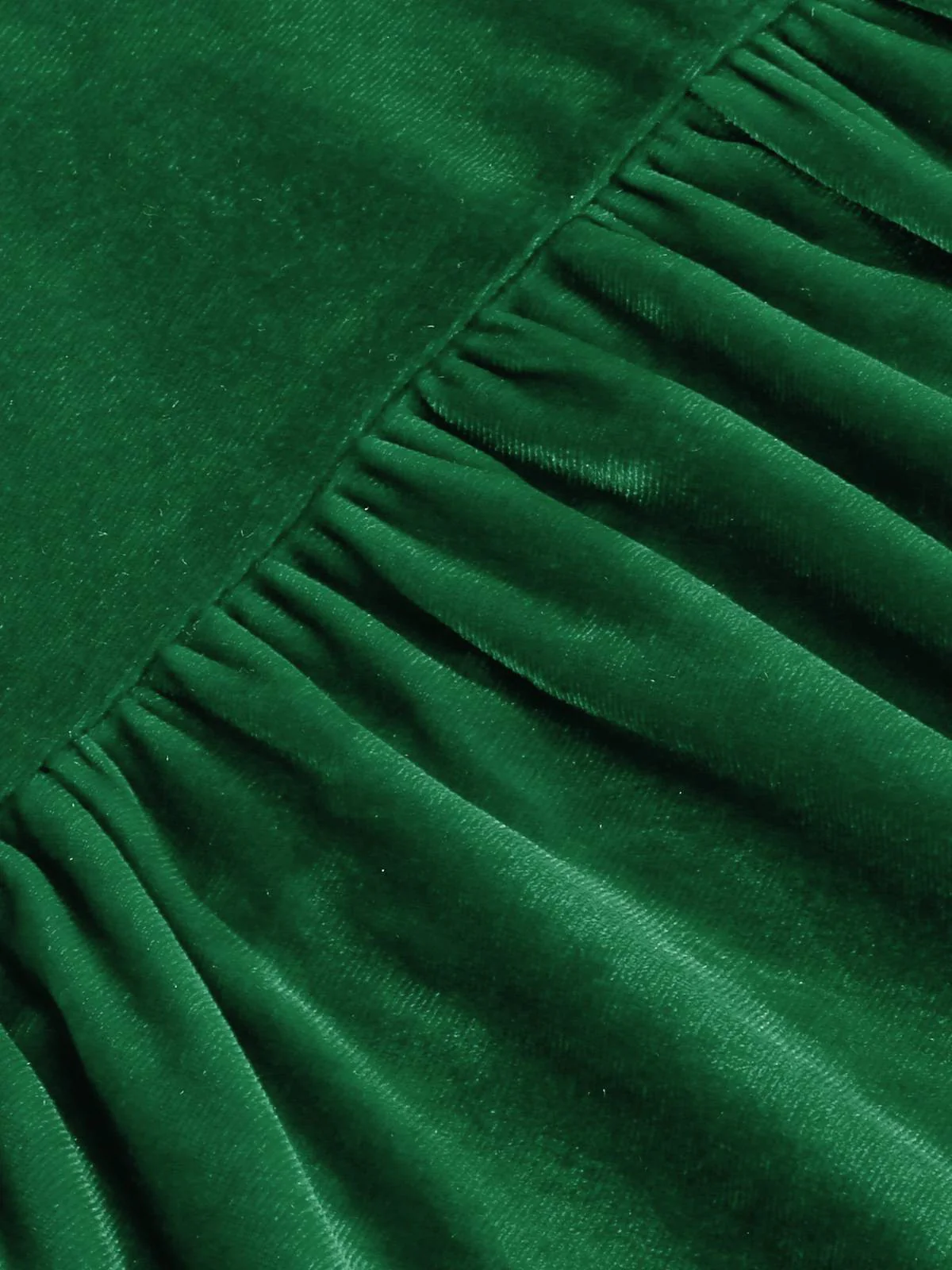 1950er Solide Quadratischer Hals Samt Kleid - Image 11