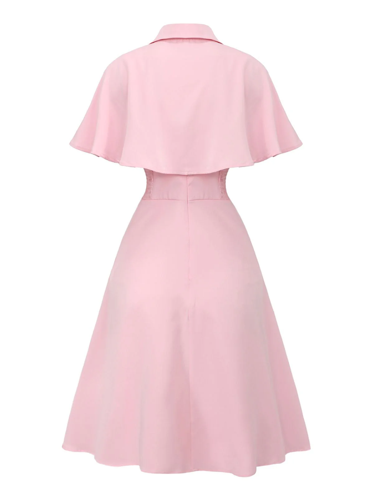 1950er Solide Revers Umhang Kleid - Image 3