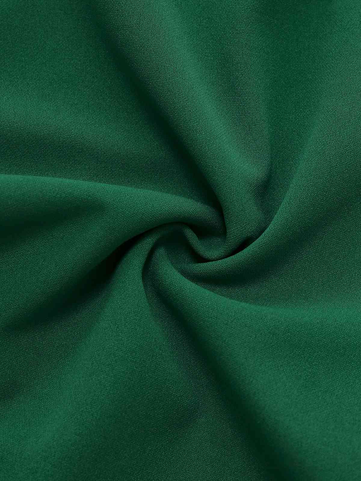 1950er Solide Tiefer V-Ausschnitt Rüschen Durchsichtige Ärmel Jumpsuit - Image 5