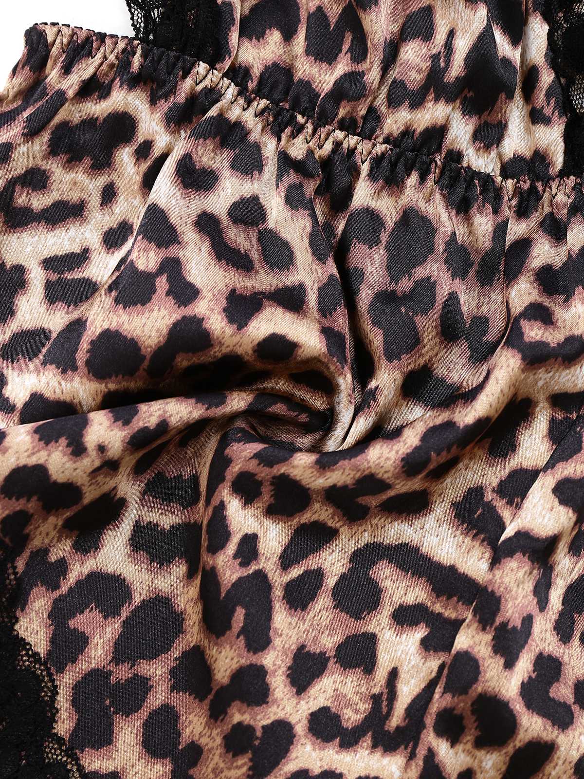 1950er Spaghetti Träger Leopard Spitze Nachtwäsche - Image 5