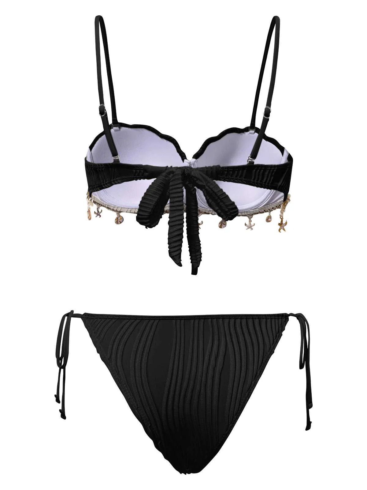 1950er Spaghetti Träger Strand Muschel Seestern Bikini - Image 11