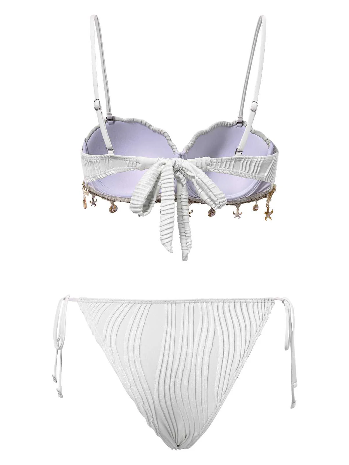 1950er Spaghetti Träger Strand Muschel Seestern Bikini - Image 15