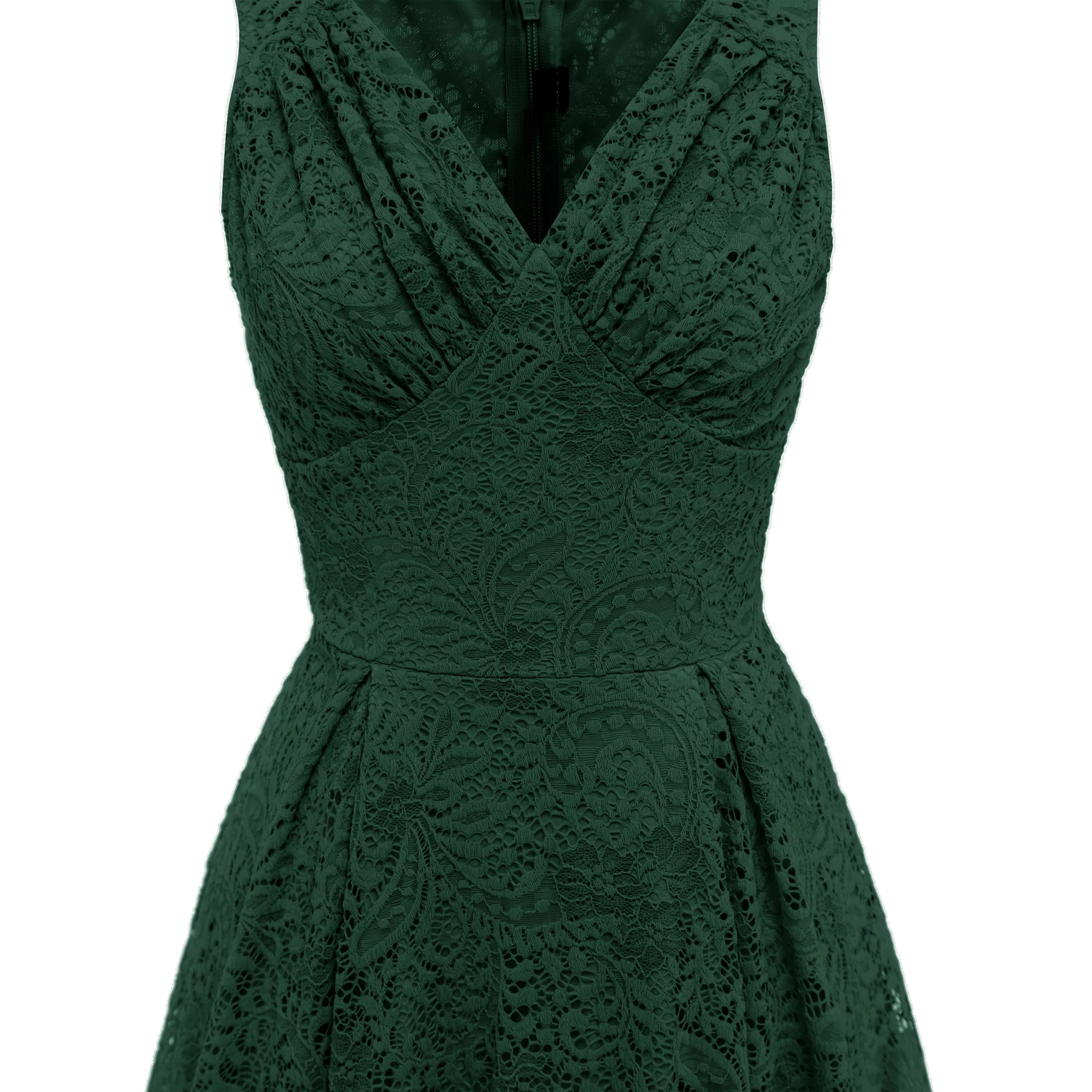 Rosa 1950ER SPITZE BLUMEN SWING KLEID - Image 28