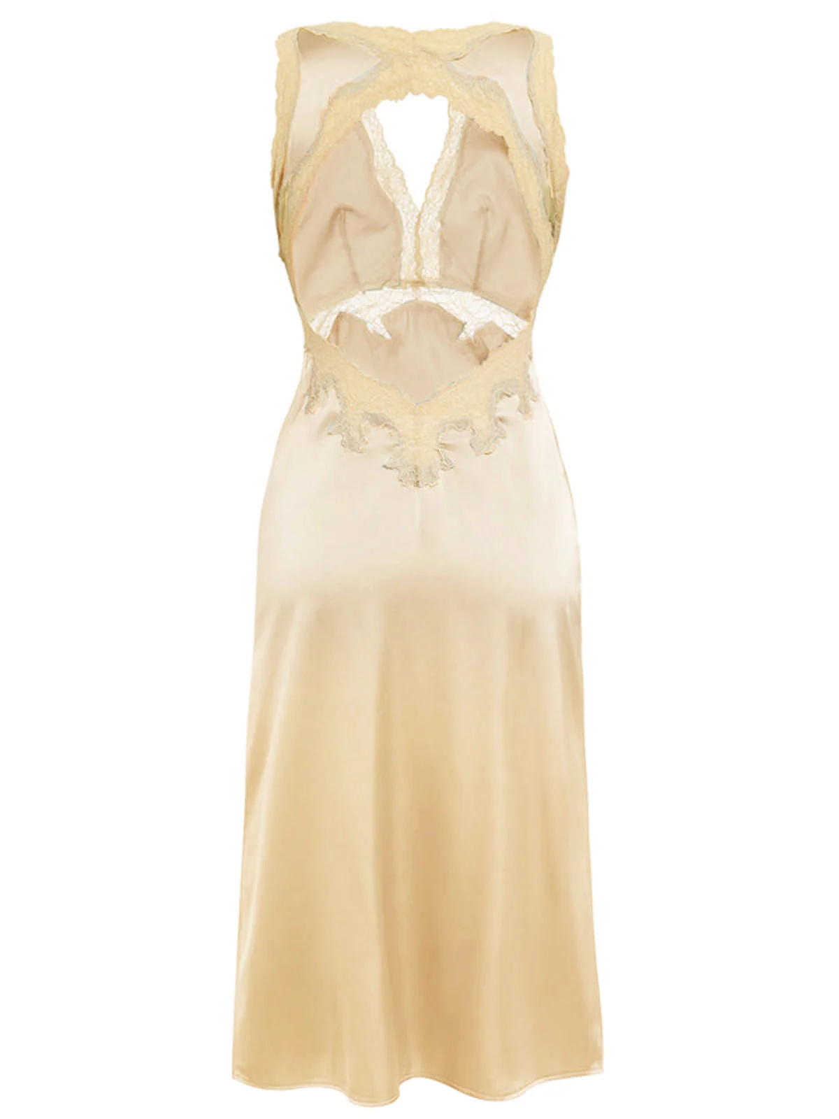 1950er Spitze Rückenfrei V-Ausschnitt Satin Nachtwäsche - Image 6