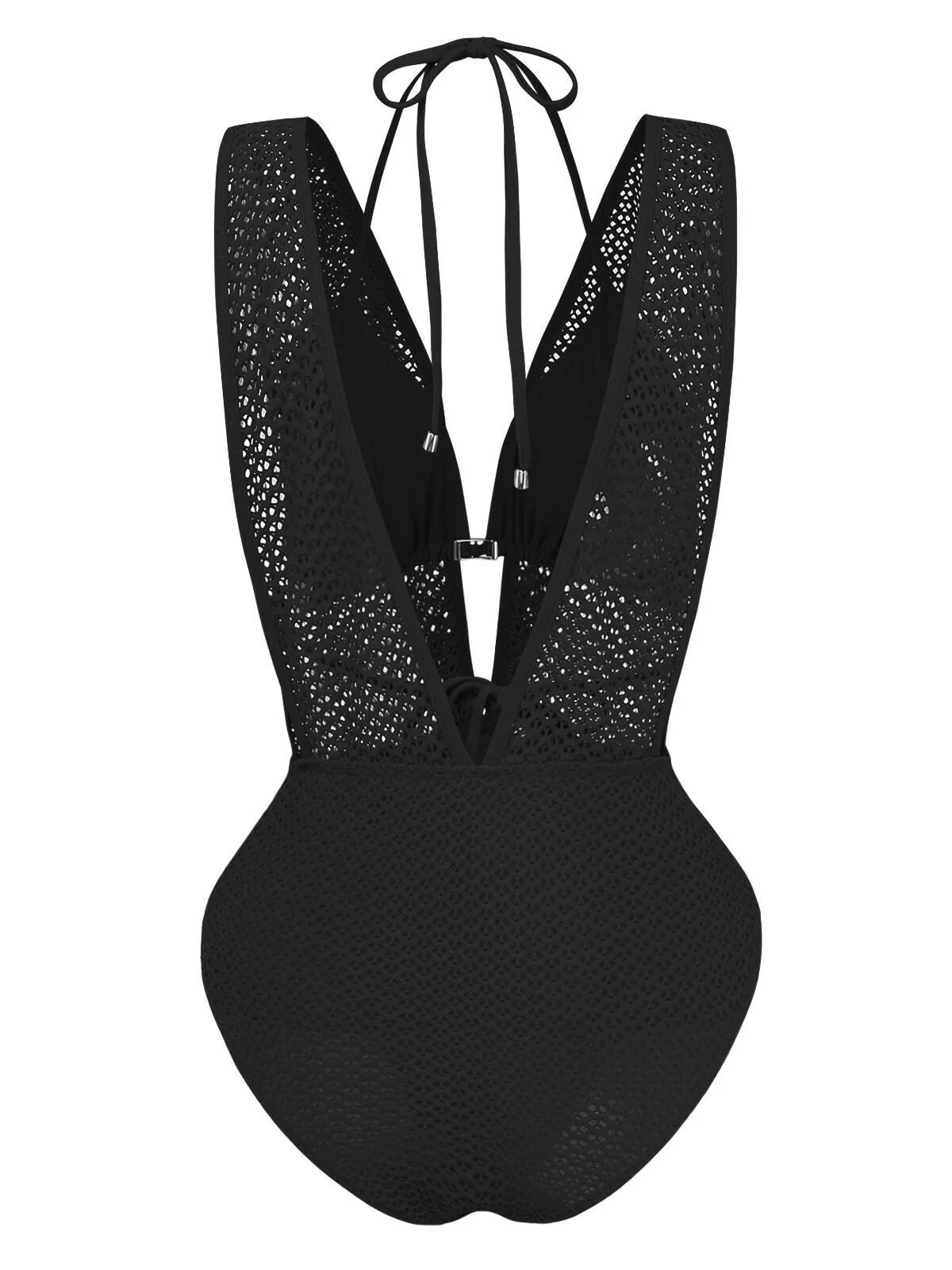 1950er Tief V-Ausschnitt Häkel Netz Halter Bademode - Image 10