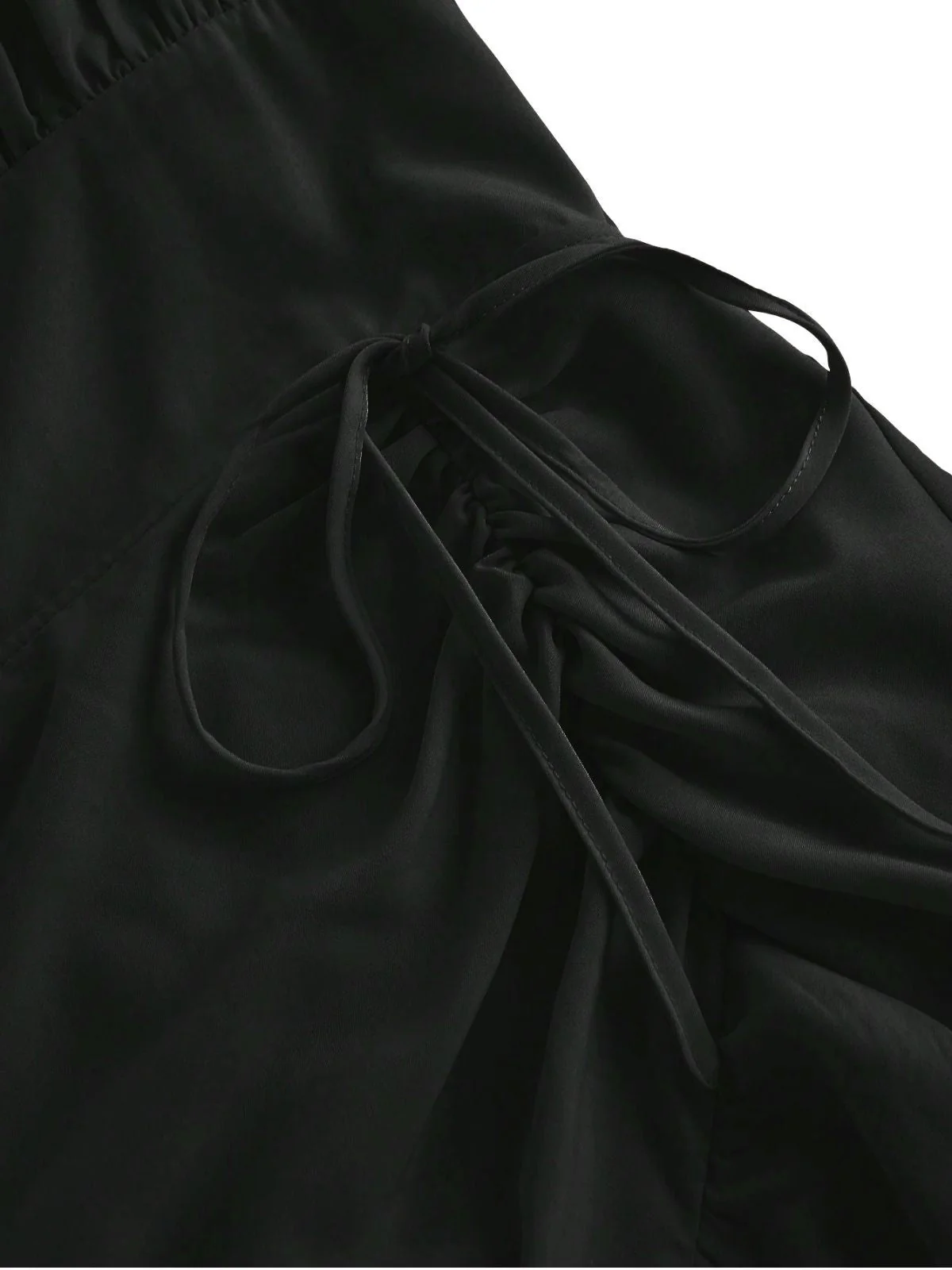 1950er Träger Gerafft Gestuft Rüschen Saum Kleid - Image 11