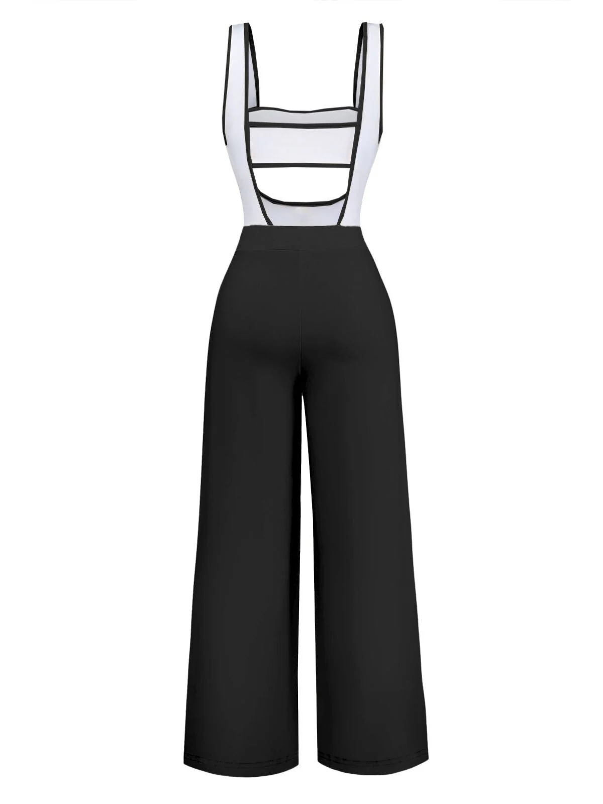 1950er Trägerlos Cut-Out Patchwork Jumpsuit Set - Image 3