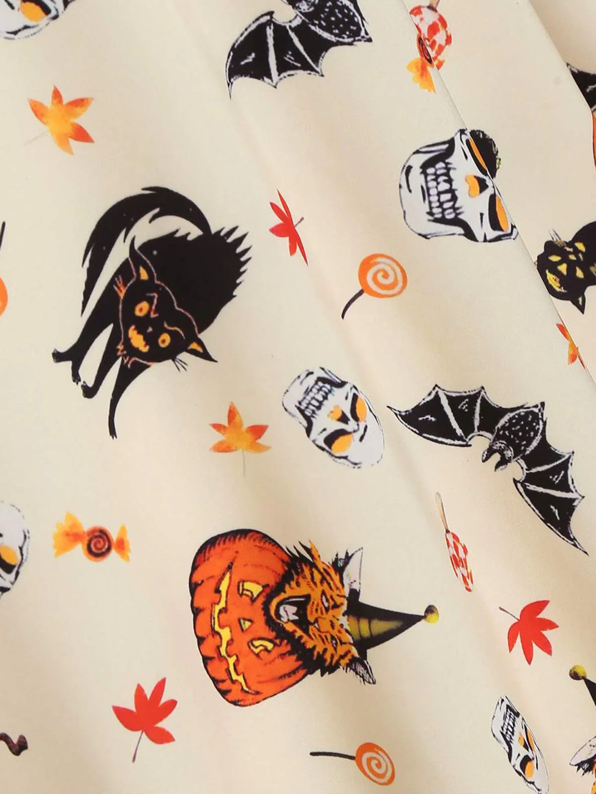 1950ER UMHÄNGE KÜRBIS HALLOWEEN KLEID - Image 3