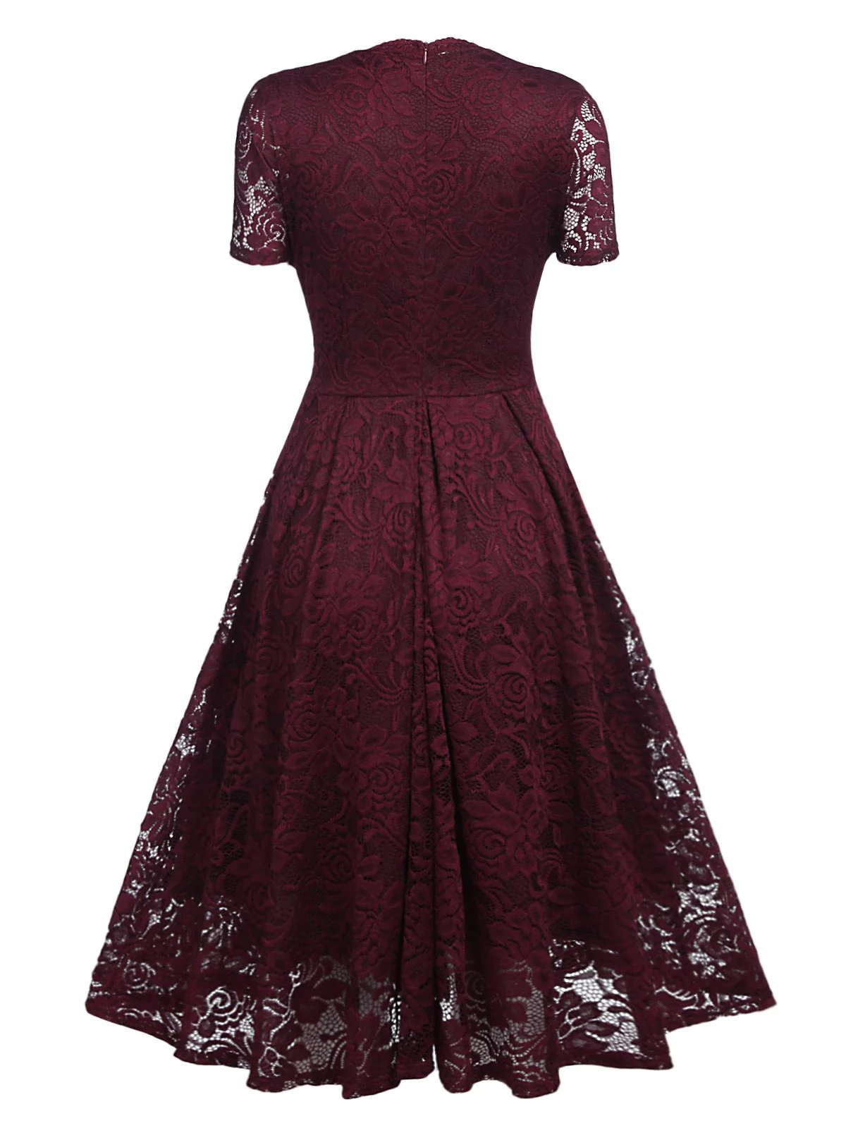 1950ER V-AUSSCHNITT SPITZEN SWING KLEID - Image 2