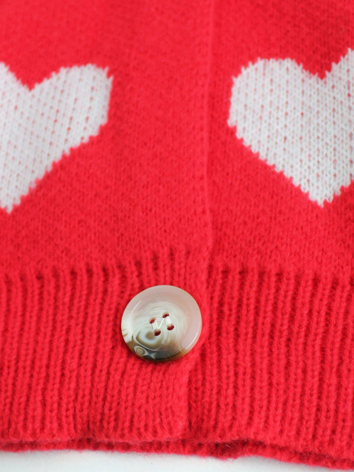 1950er Valentinstag Herz Drucken Stricken Strickjacke - Image 10