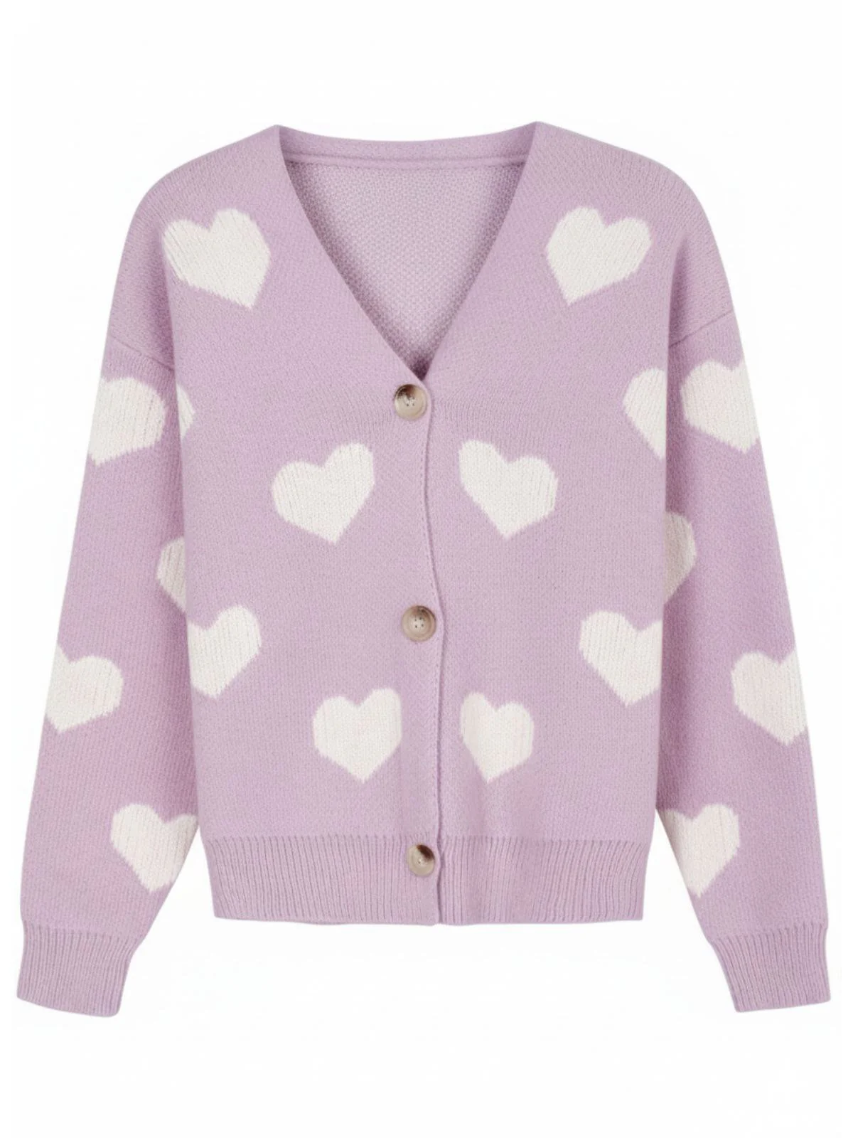 1950er Valentinstag Herz Drucken Stricken Strickjacke - Image 11