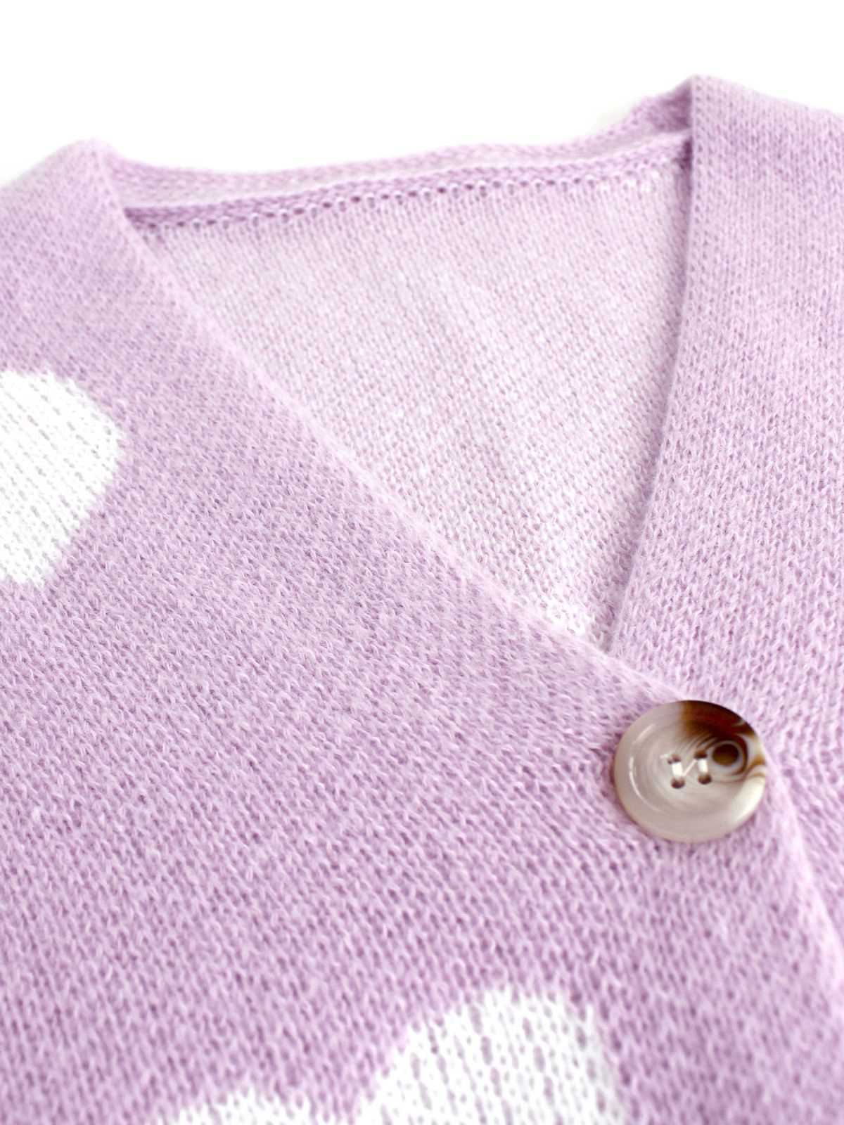 1950er Valentinstag Herz Drucken Stricken Strickjacke - Image 13